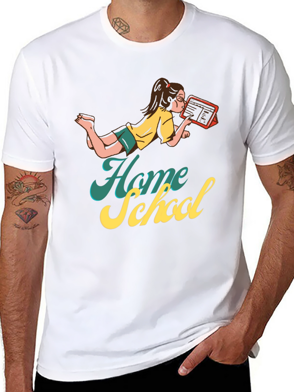 Home School T-Shirt Digital Learning Stylish Tee