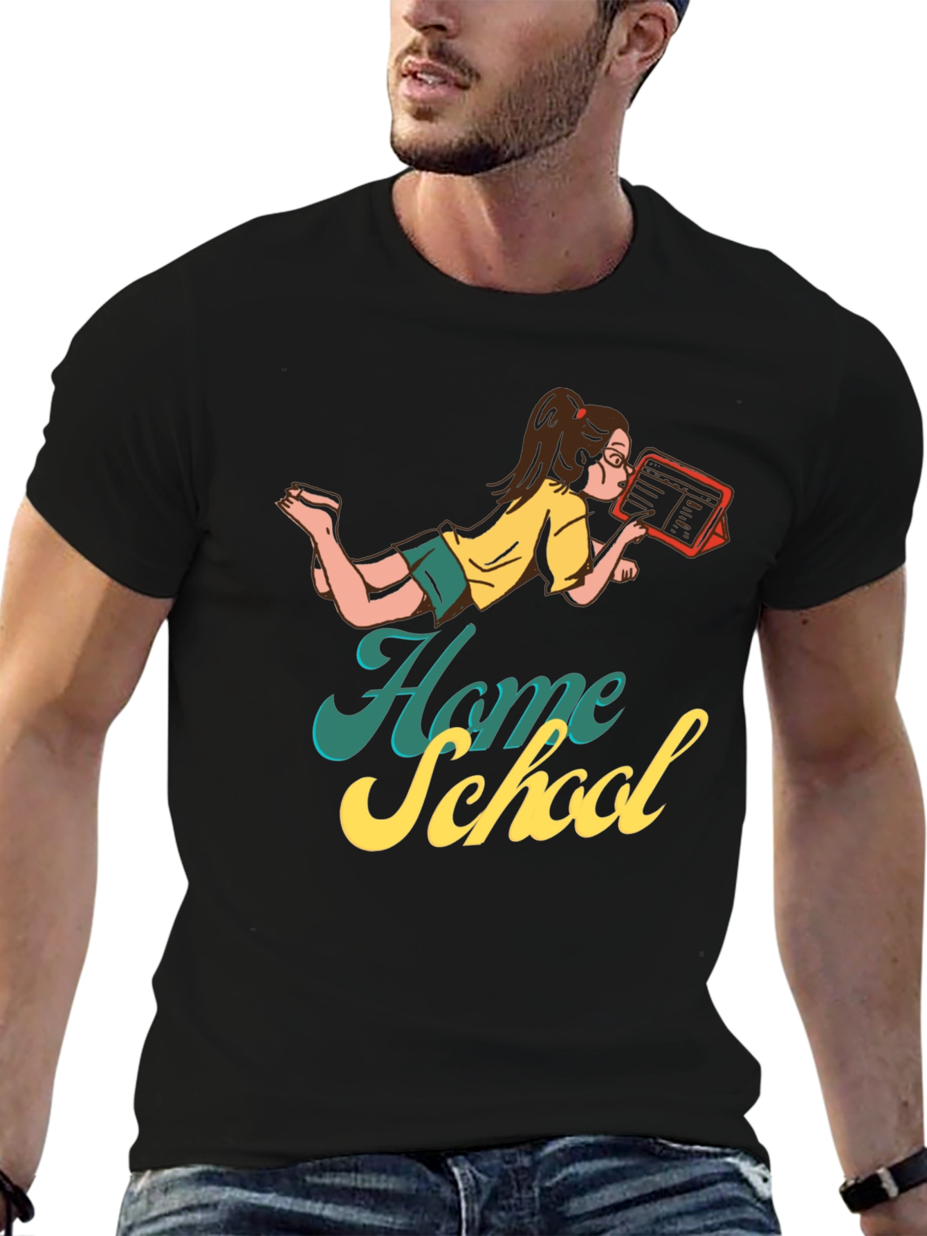 Home School T-Shirt Digital Learning Stylish Tee