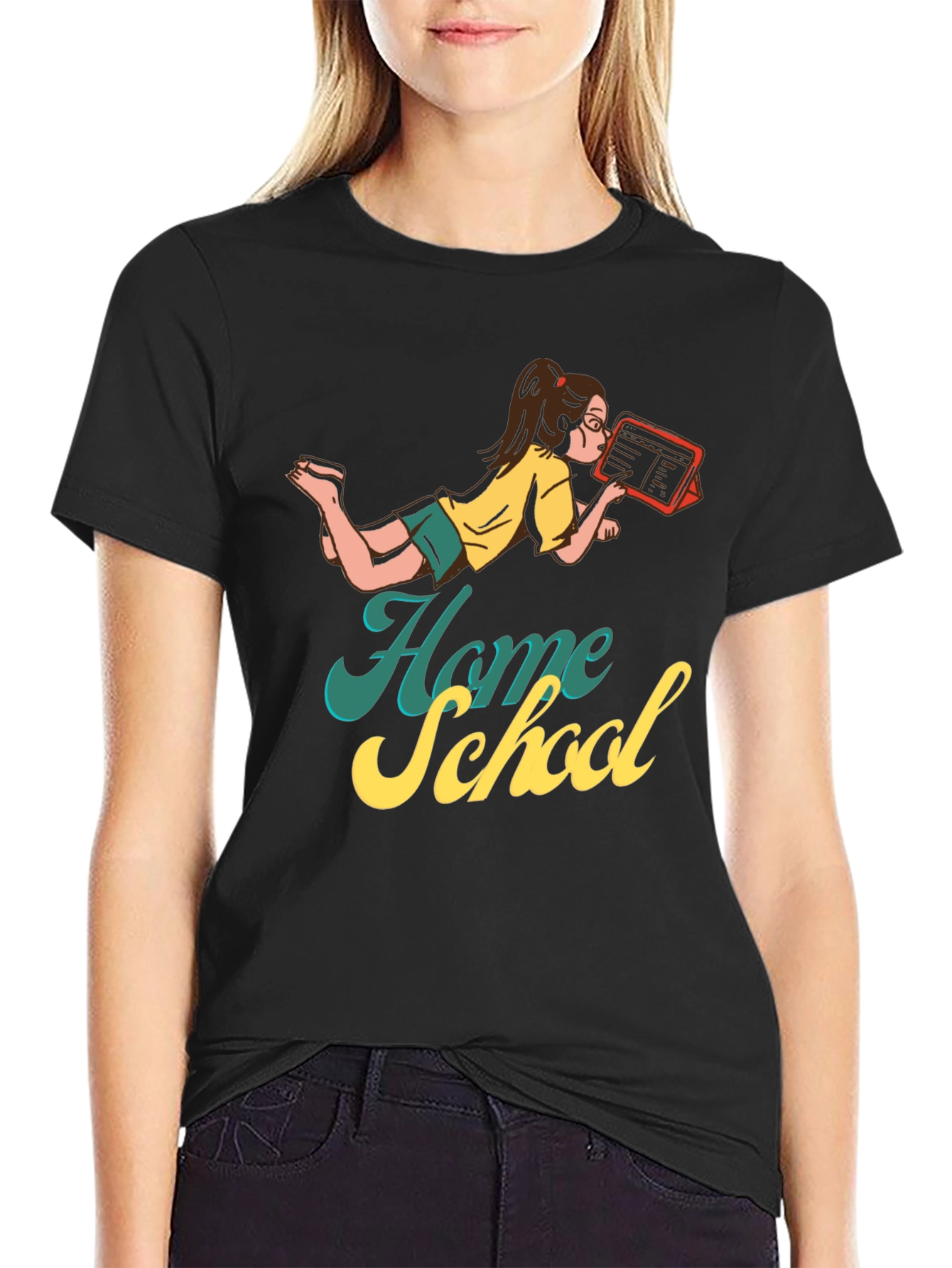 Home School T-Shirt Digital Learning Stylish Tee