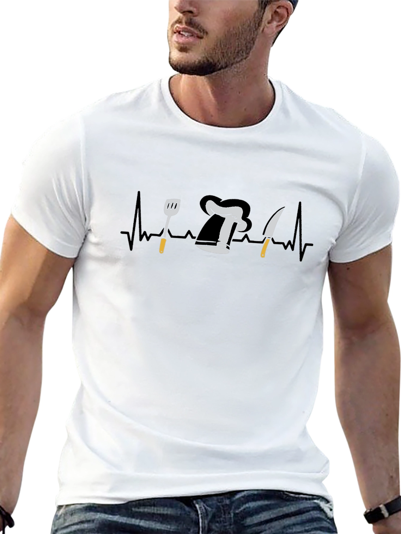 Chef Life Heartbeat T-Shirt - Culinary Passion