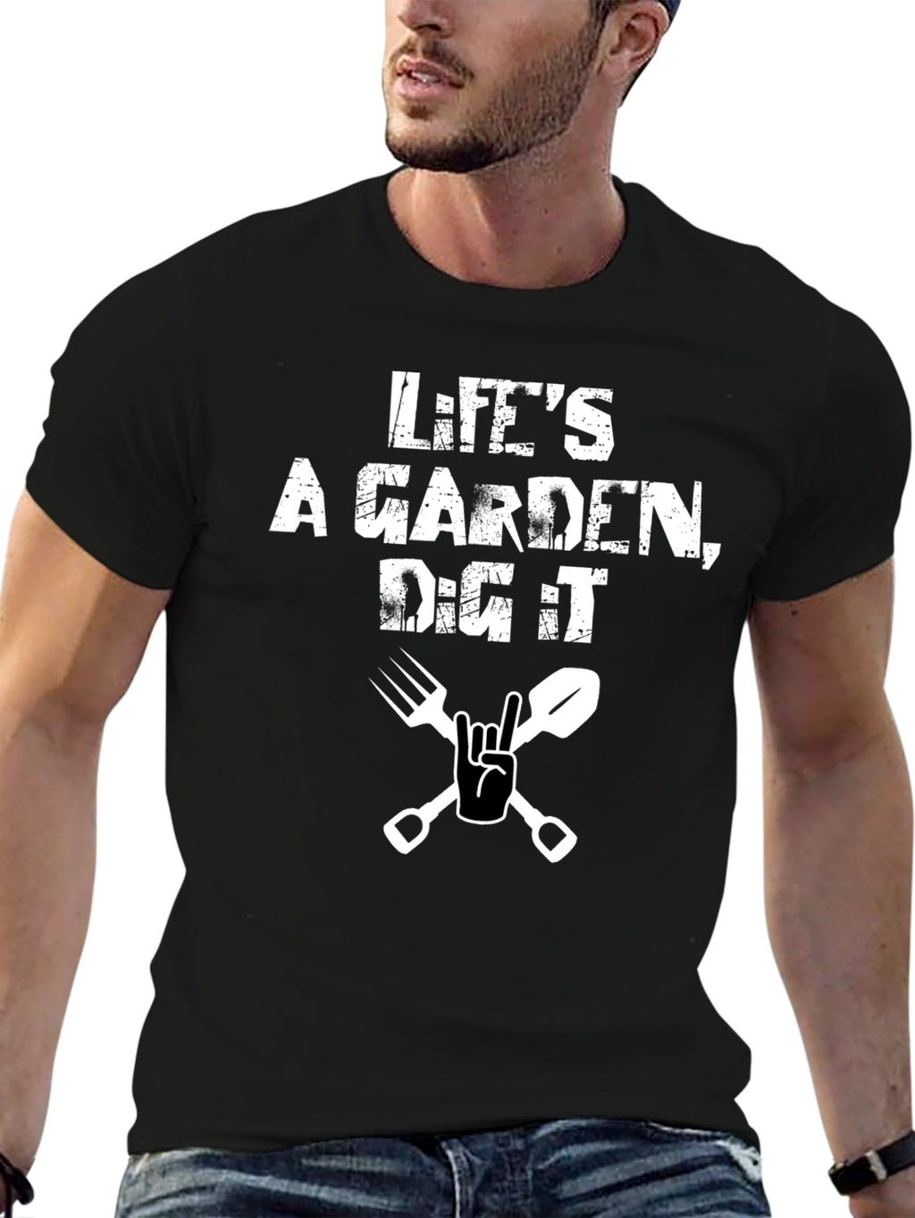 Lifes a Garden Dig It Black T-Shirt