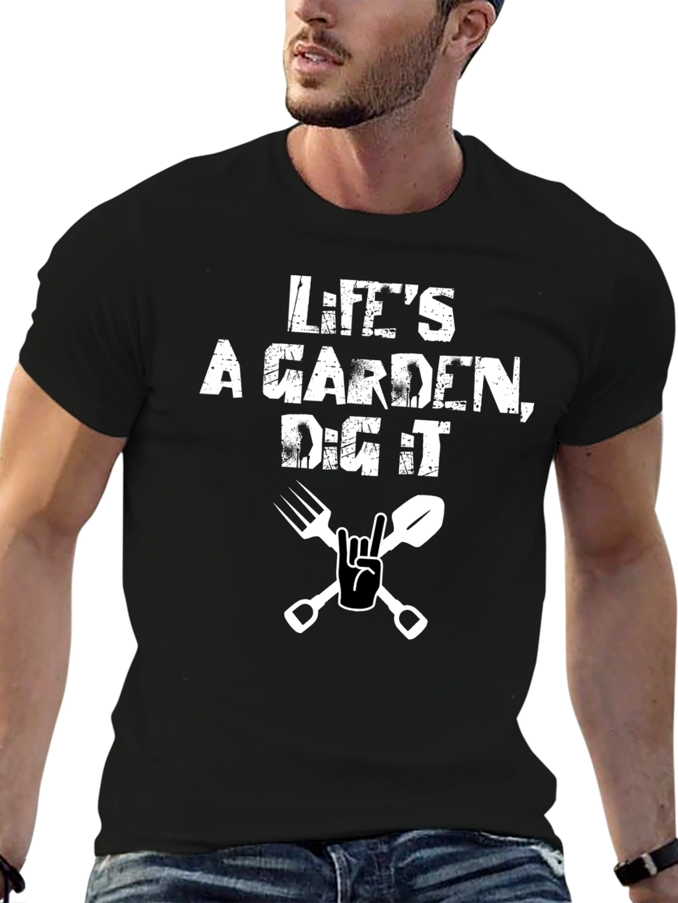 Lifes a Garden Dig It Black T-Shirt
