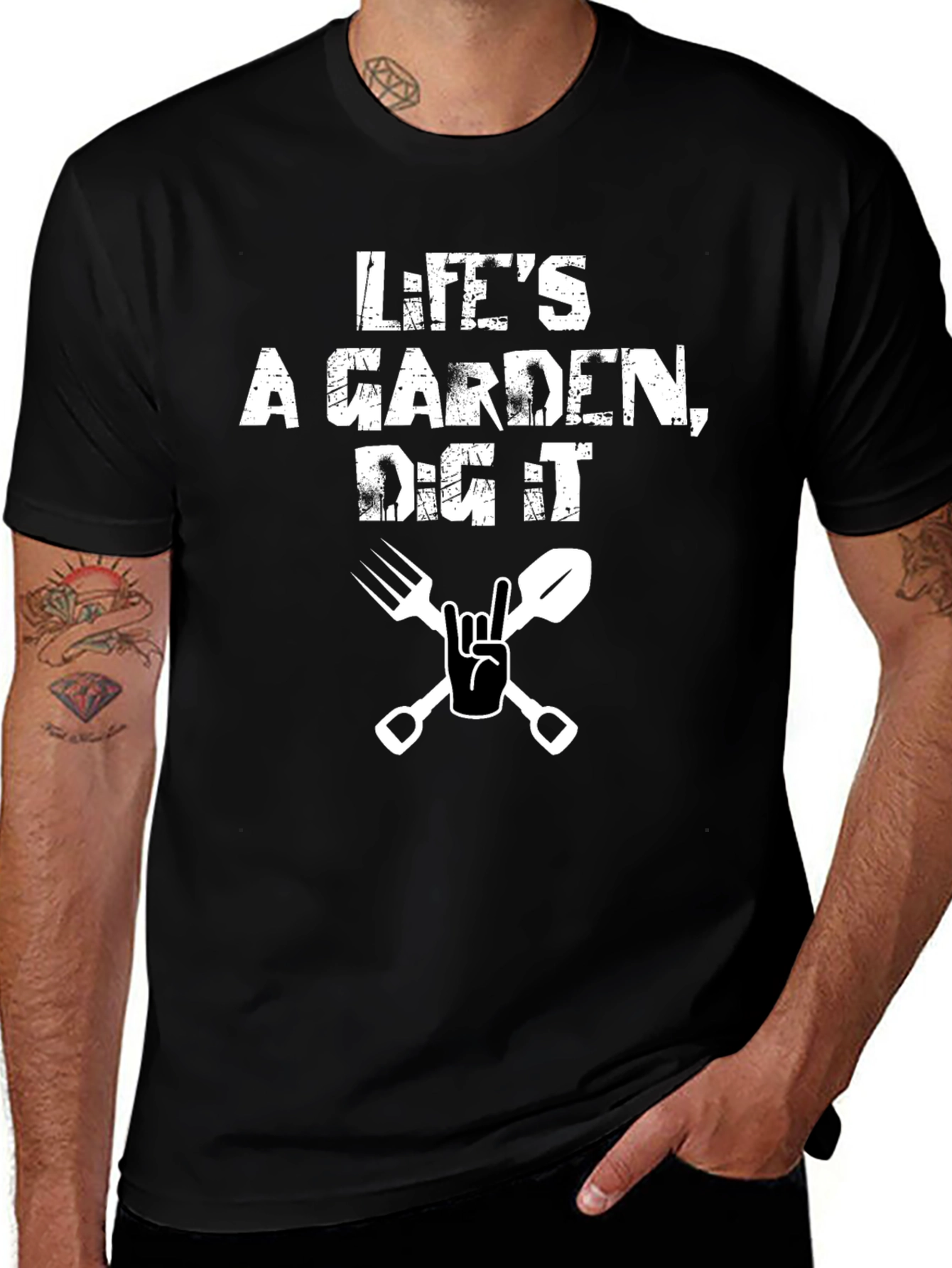 Lifes a Garden Dig It Black T-Shirt