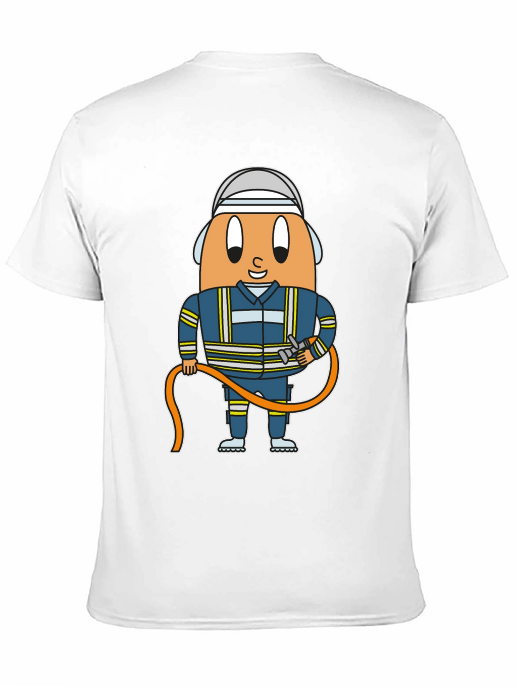 Firefighter Egg Cartoon Graphic T-Shirt