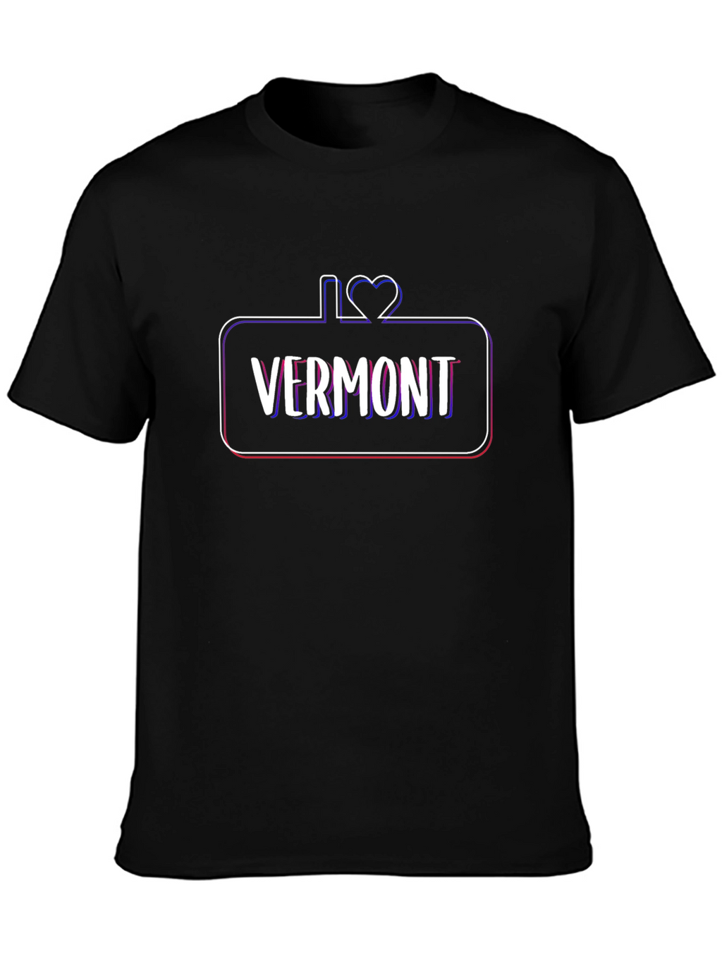 I Love Vermont Black T-Shirt