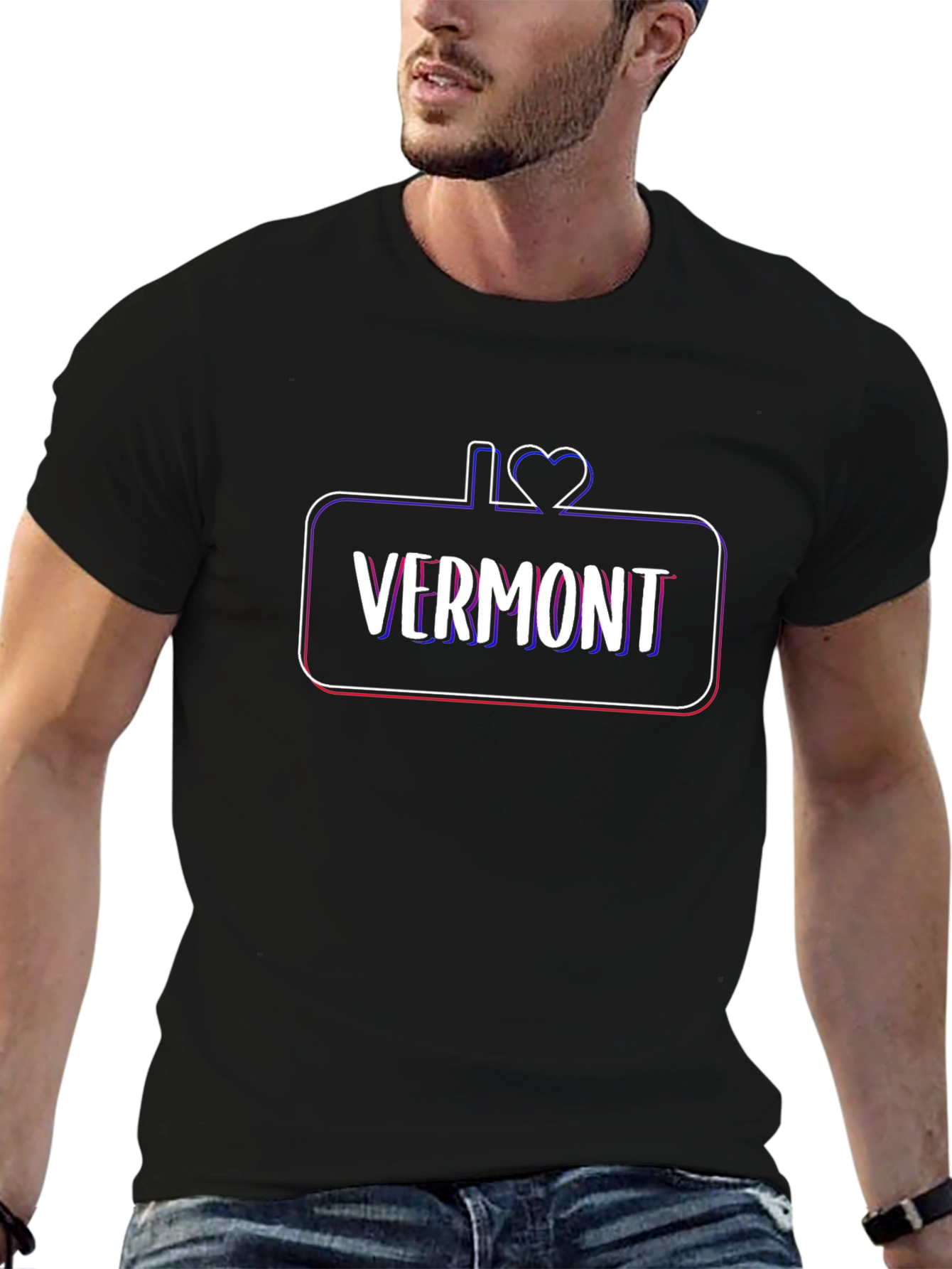 I Love Vermont Black T-Shirt