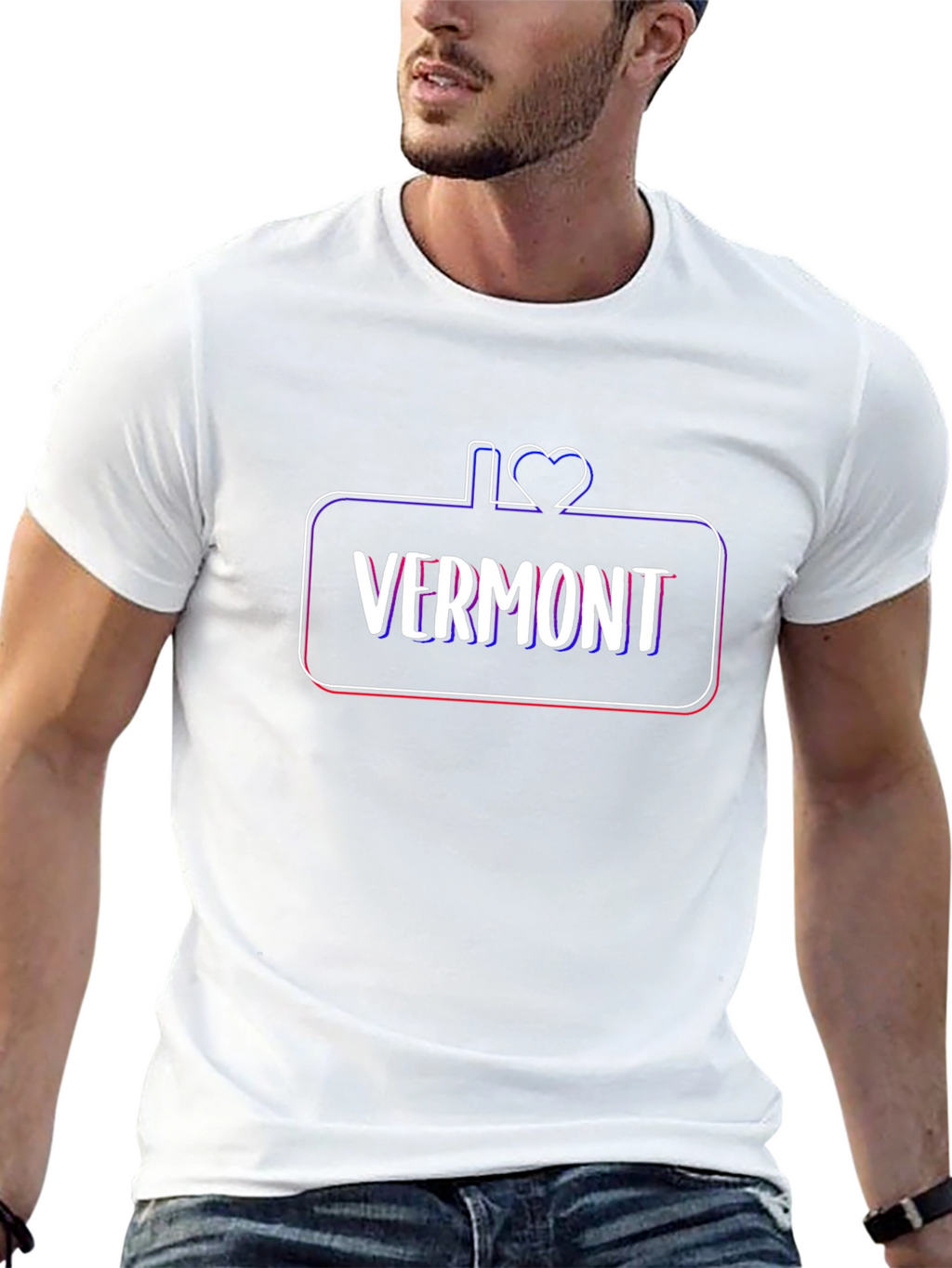 I Love Vermont Black T-Shirt
