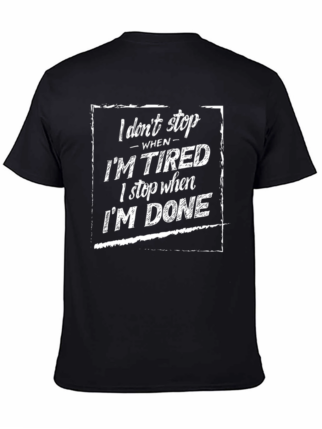 Motivational Im Done Graphic Tee - Black