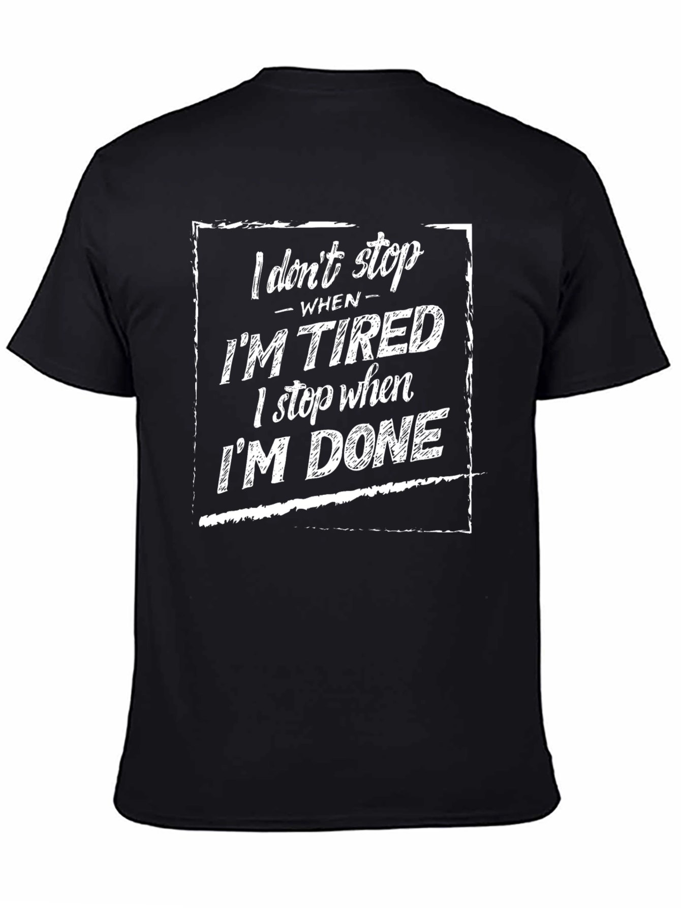 Motivational Im Done Graphic Tee - Black