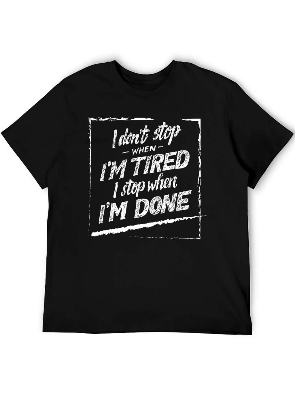 Motivational Im Done Graphic Tee - Black