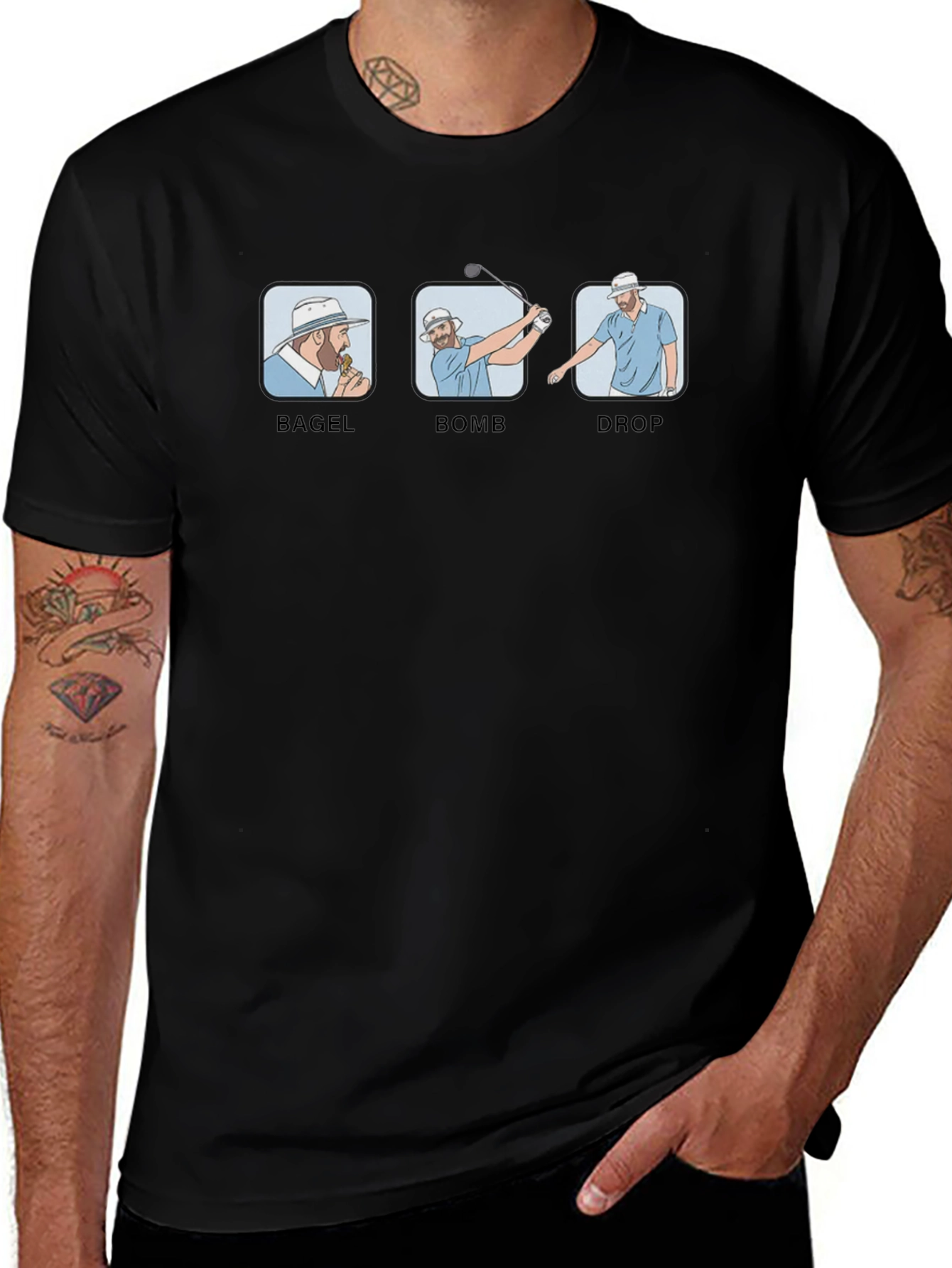 Golf Humor T-Shirt - Bagel Bomb Drop