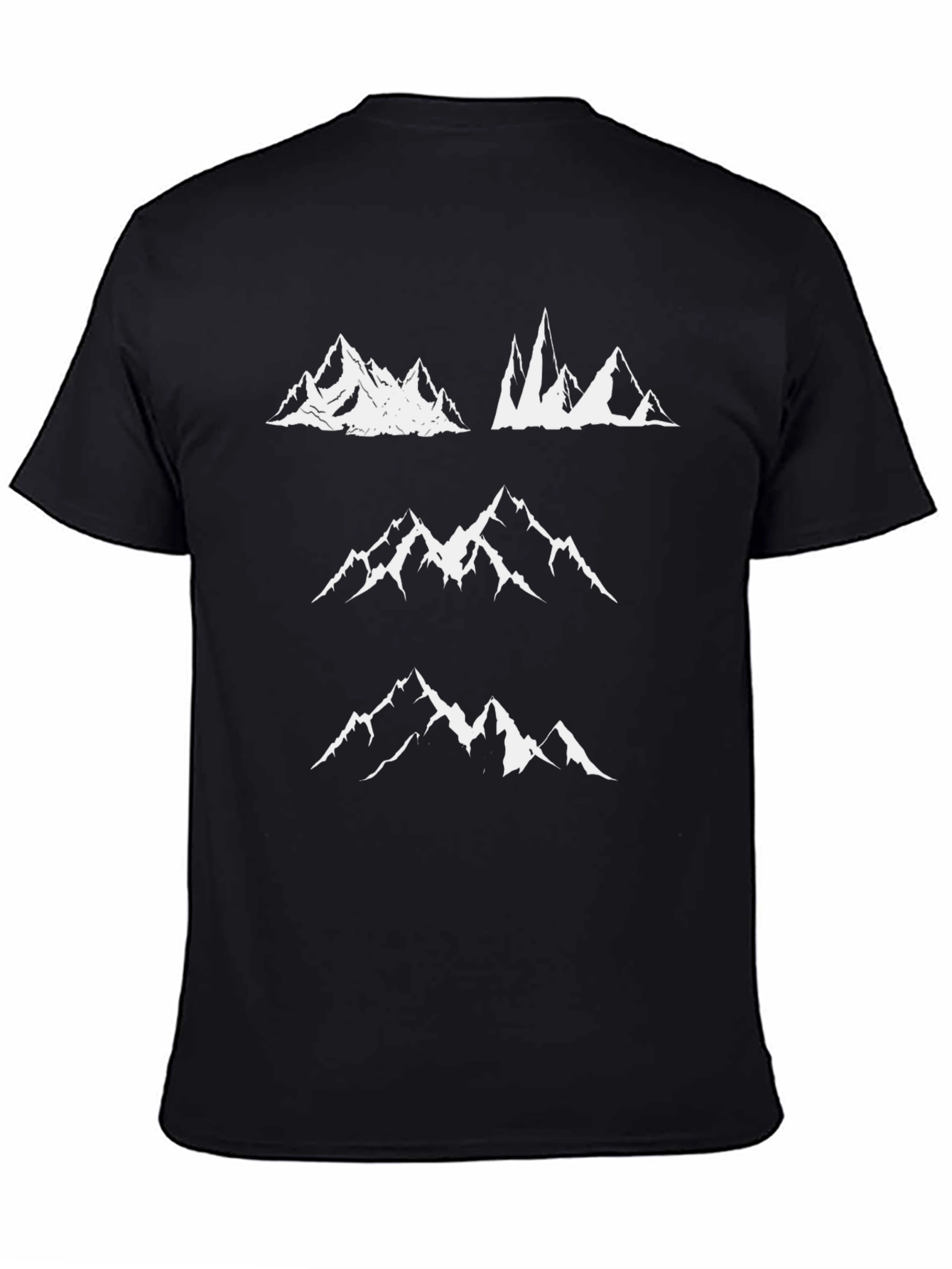 Mountain Peaks Graphic Tee - Black Casual Shirt