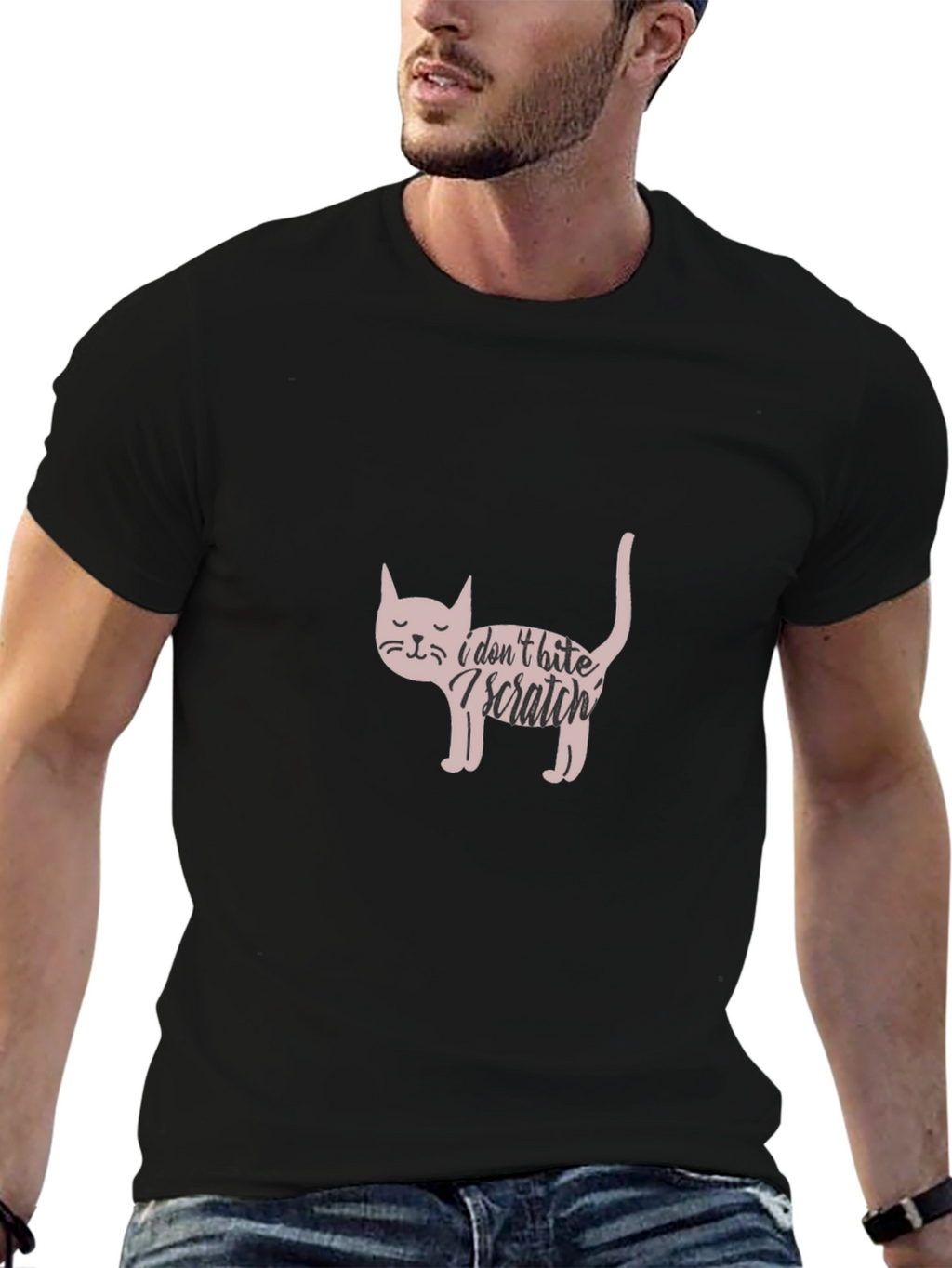 I Dont Bite I Scratch Cat T-Shirt