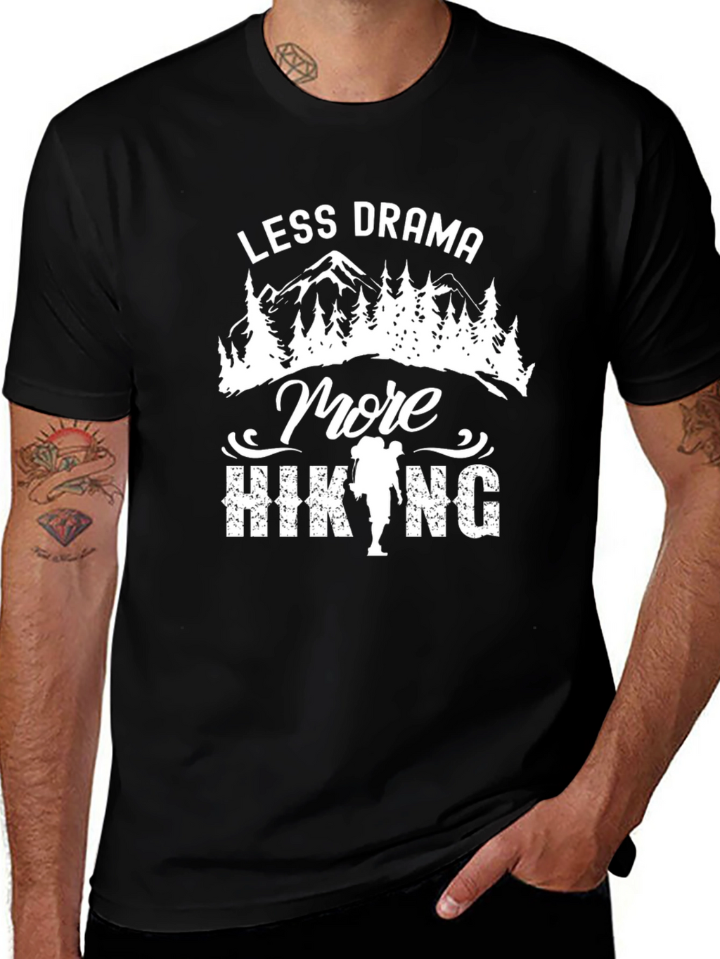 Less Drama More Hiking Graphic Tee
