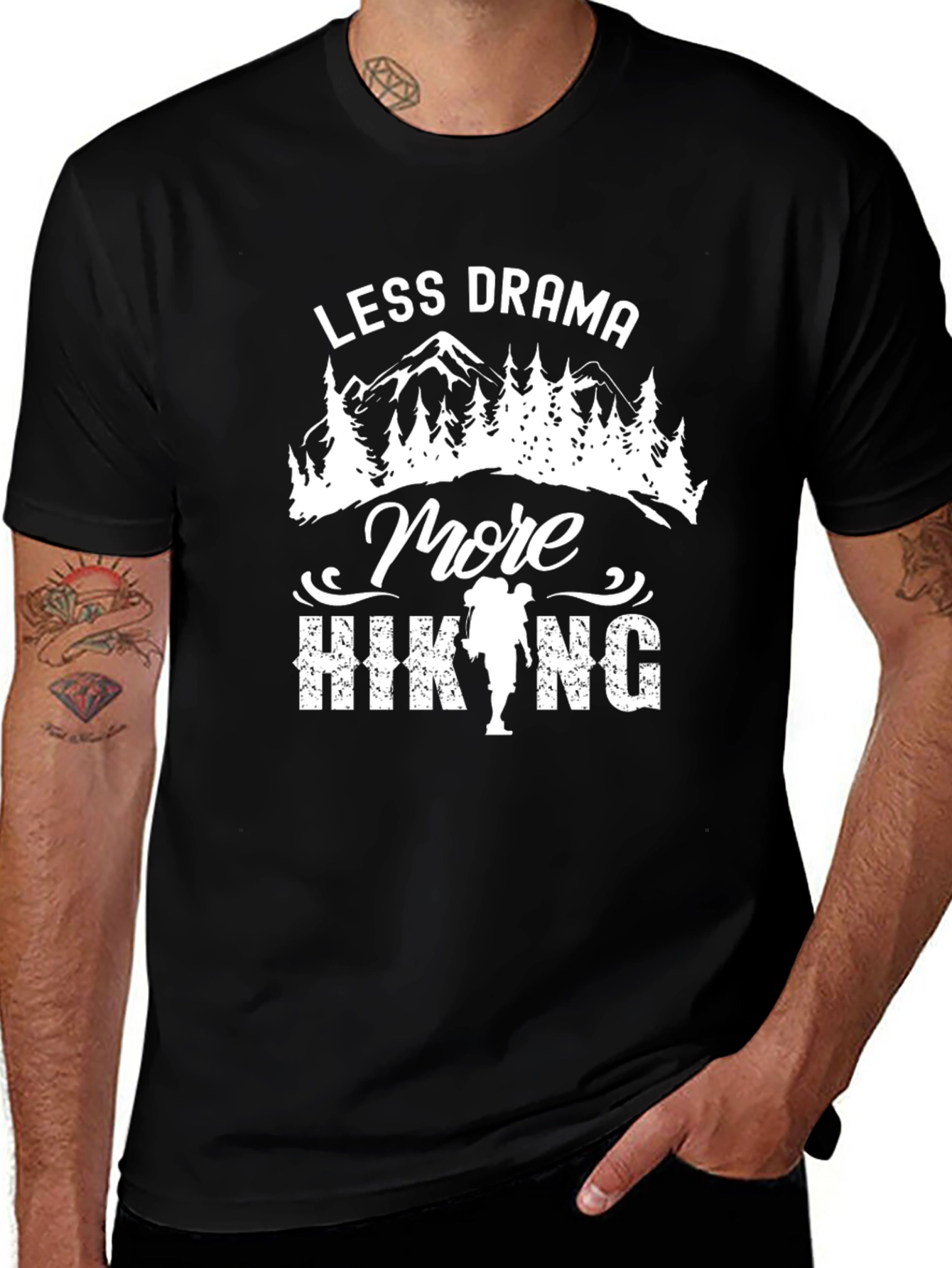 Less Drama More Hiking Graphic Tee