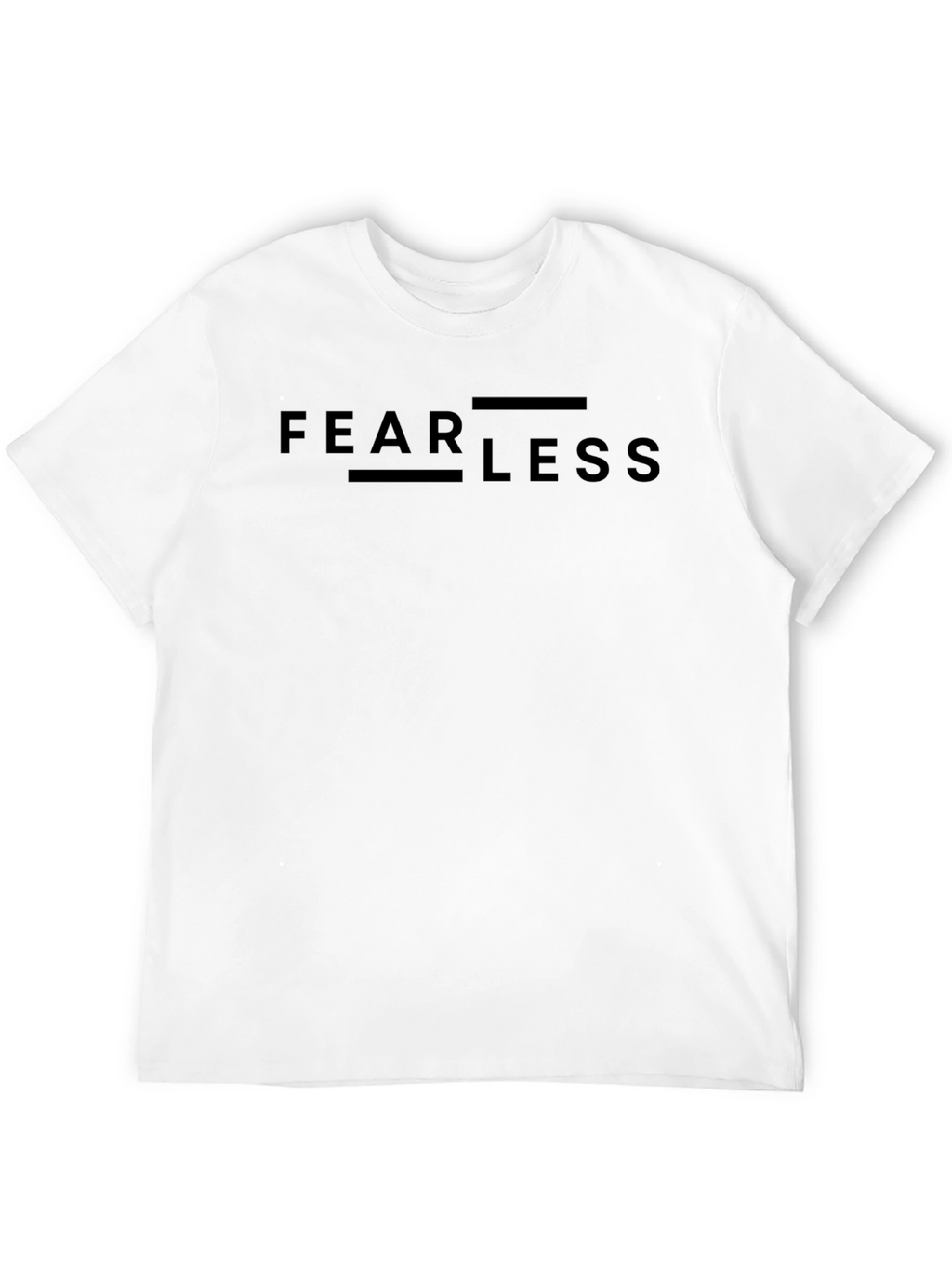 Fearless Graphic Print Black Crew Neck T-Shirt