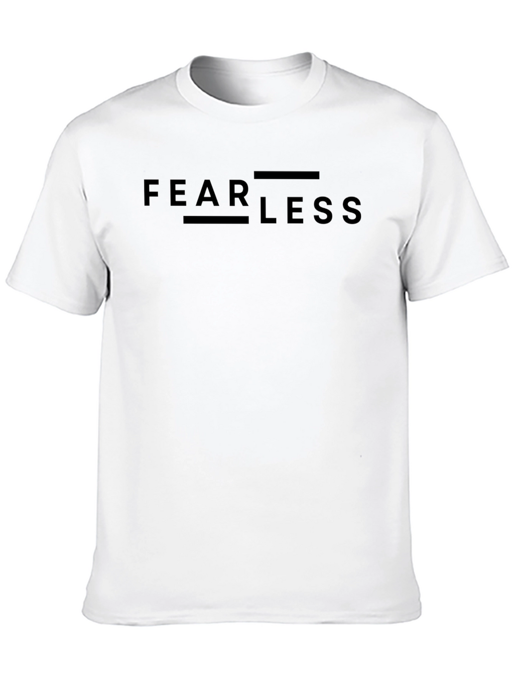 Fearless Graphic Print Black Crew Neck T-Shirt