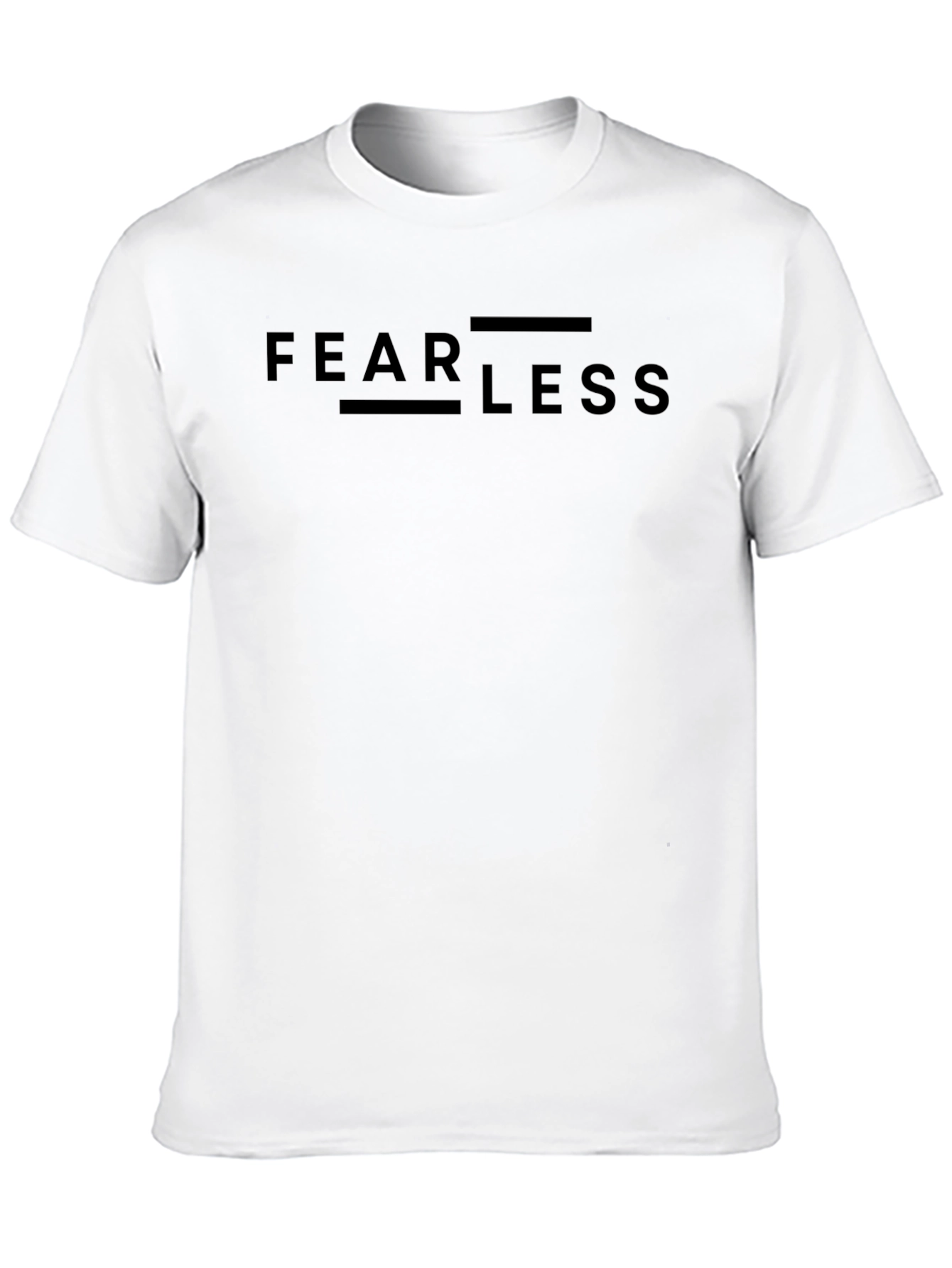 Fearless Graphic Print Black Crew Neck T-Shirt
