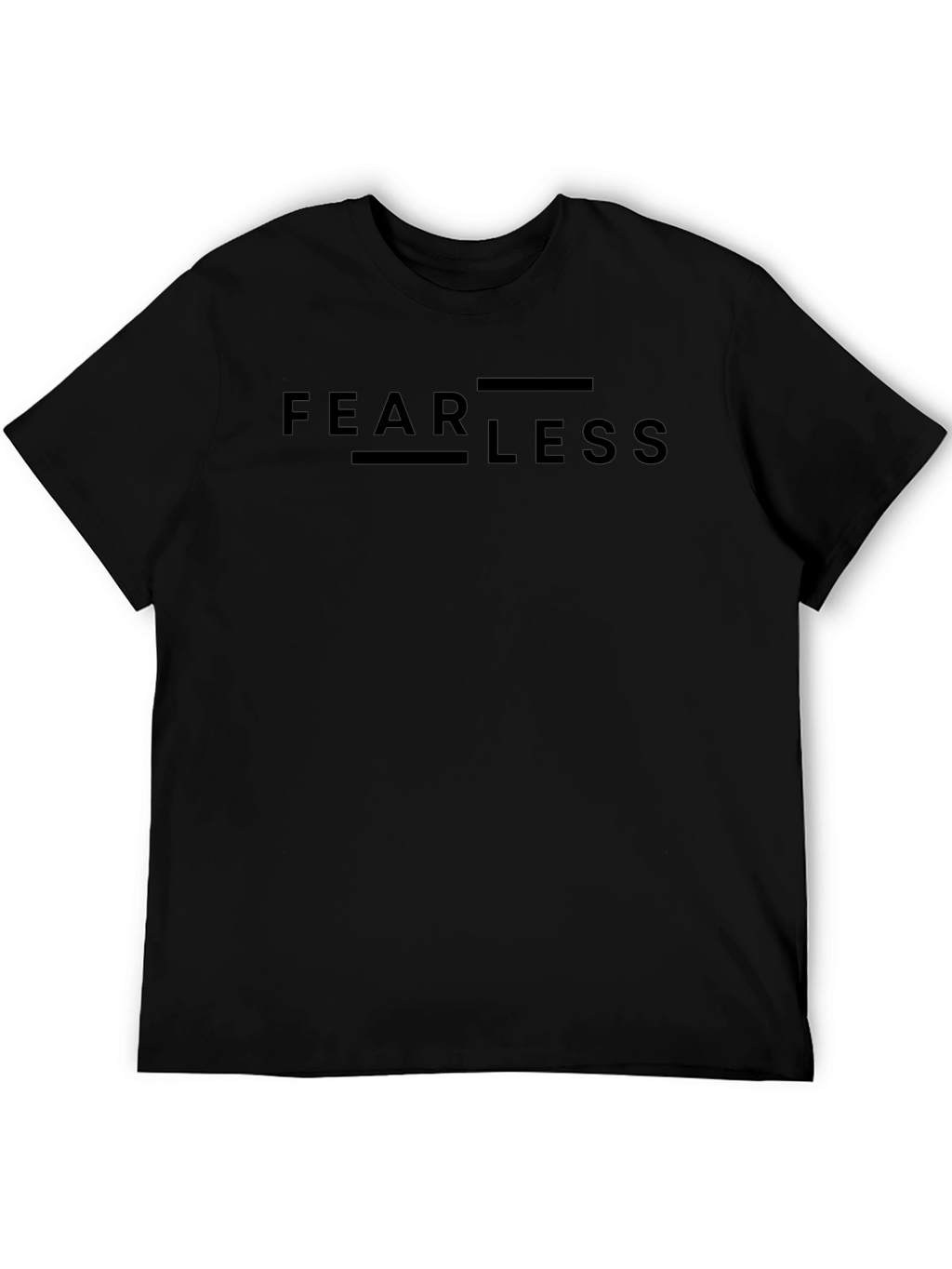 Fearless Graphic Print Black Crew Neck T-Shirt