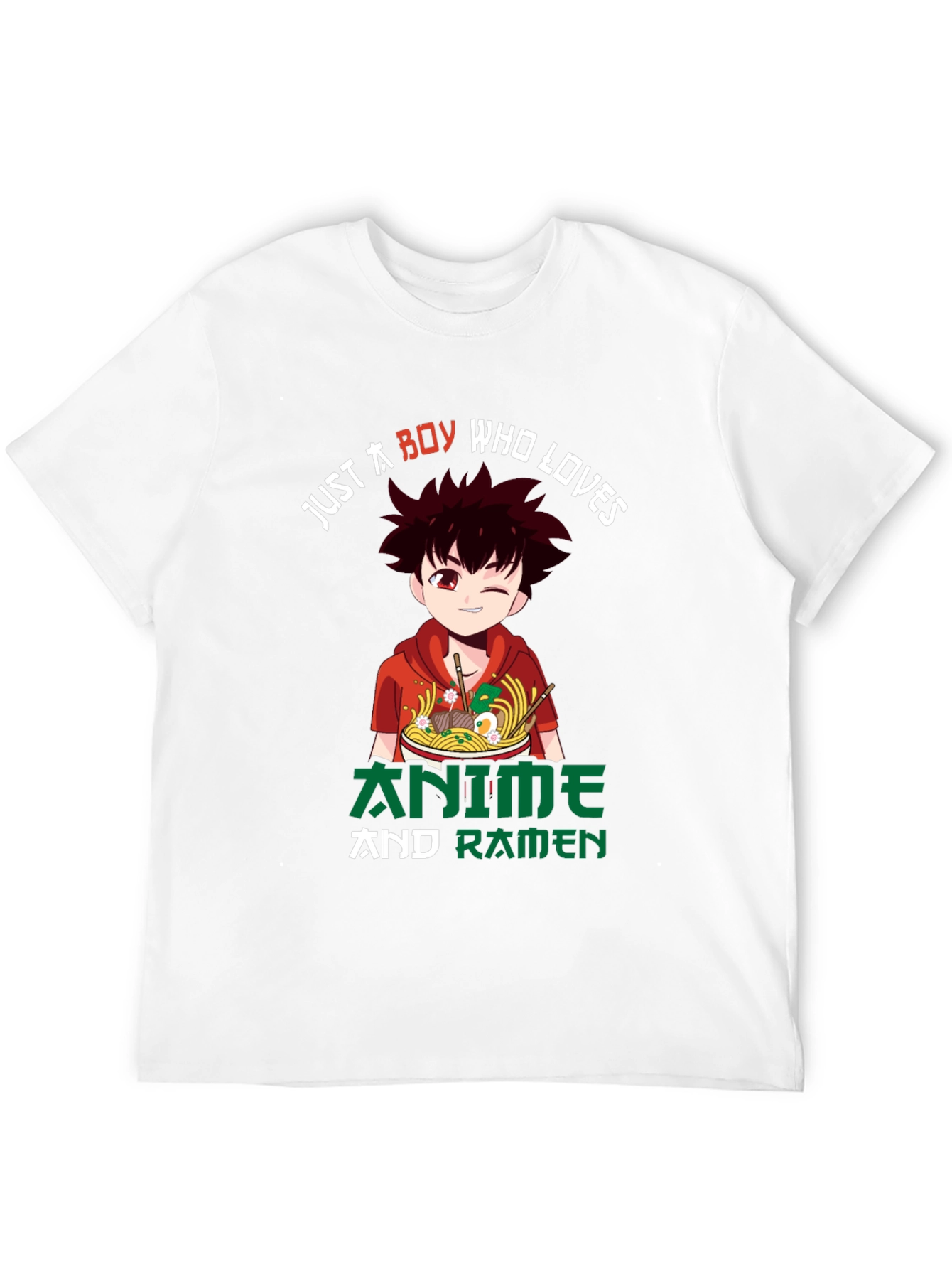 Anime & Ramen Boy Graphic Tee
