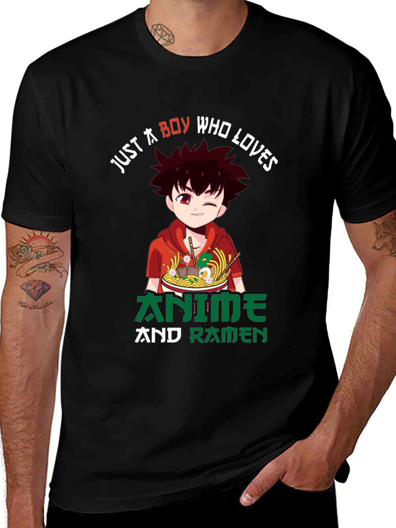 Anime & Ramen Boy Graphic Tee