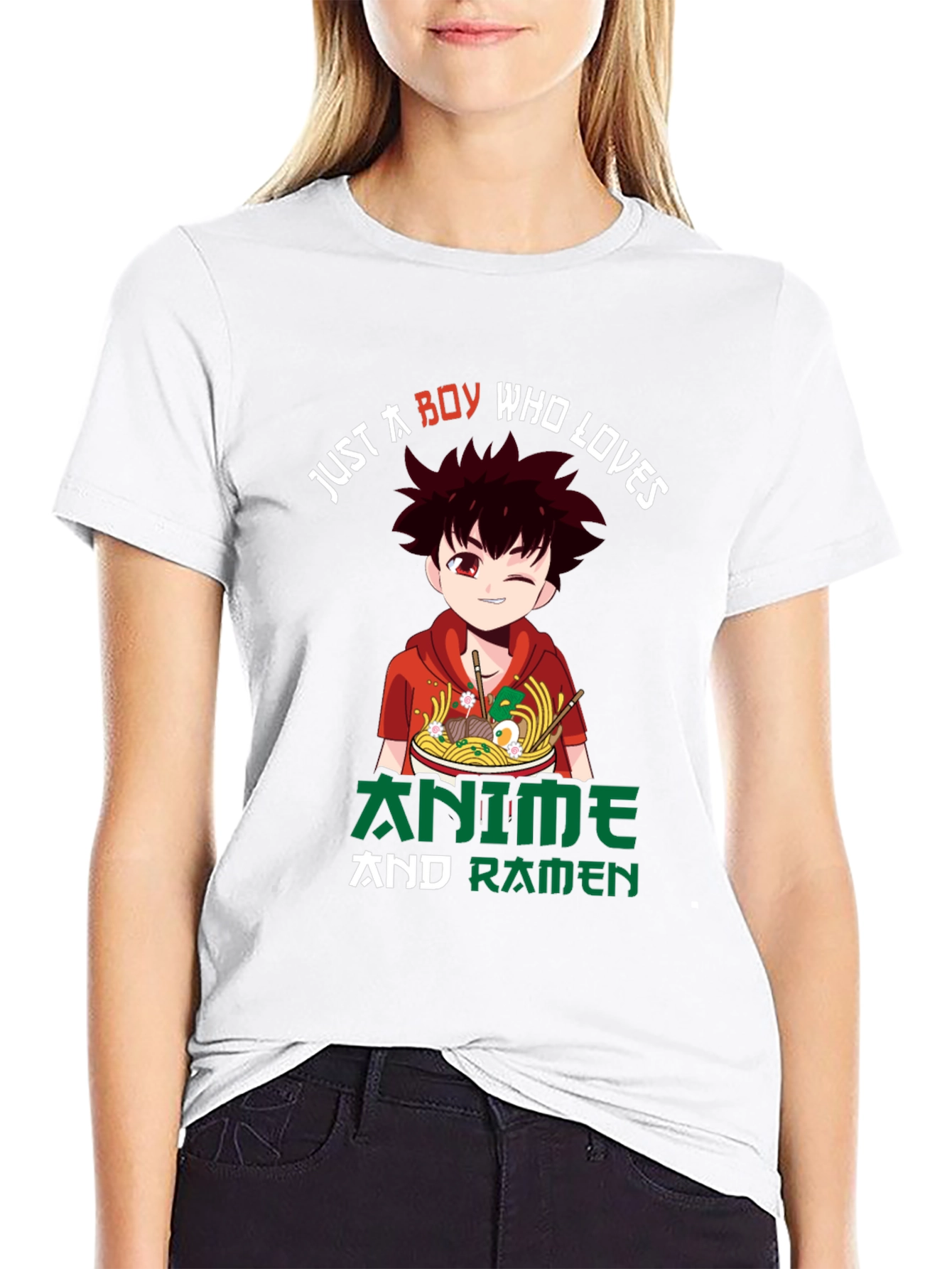 Anime & Ramen Boy Graphic Tee