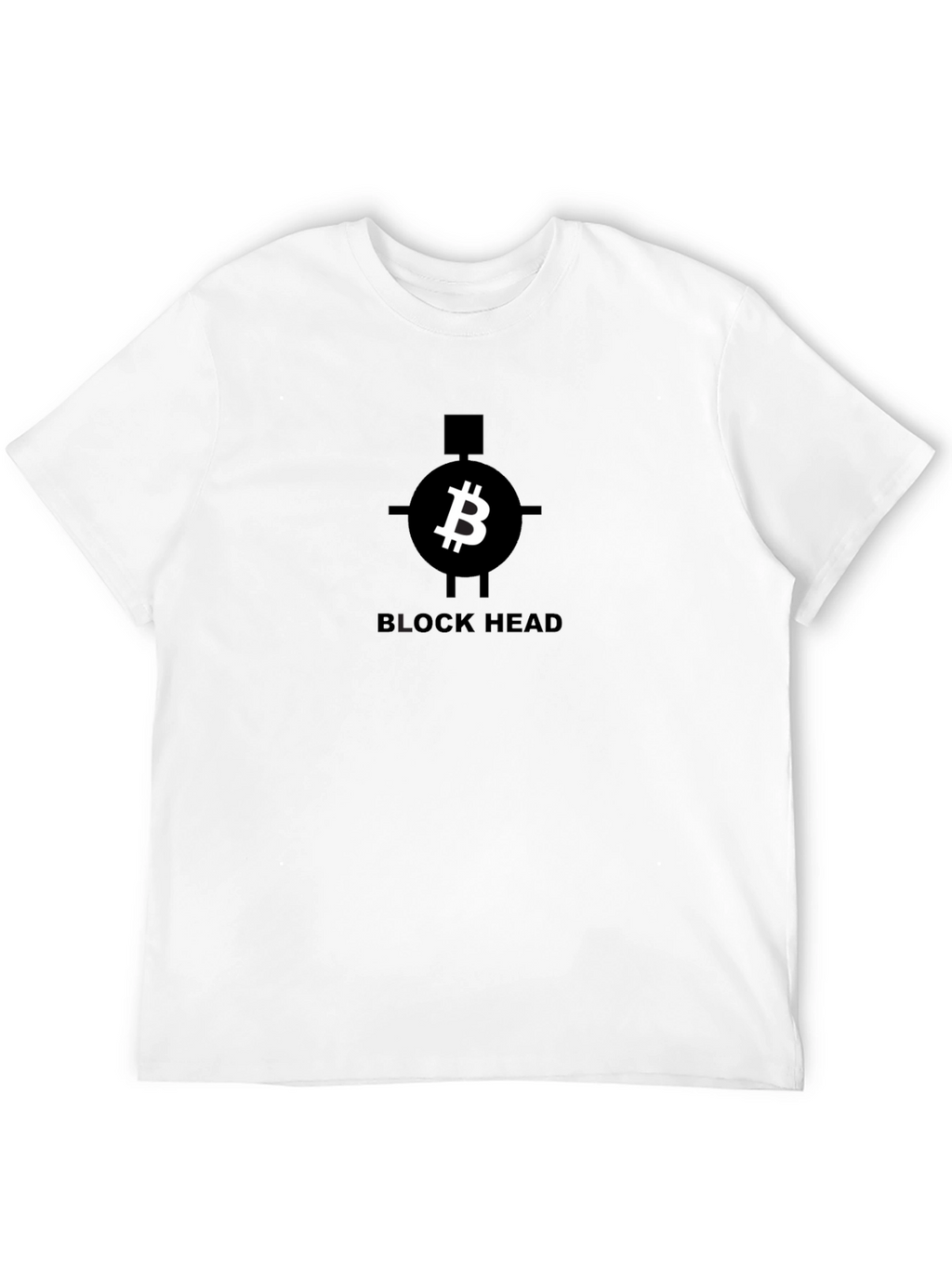 Block Head Bitcoin T-Shirt - Crypto Tee
