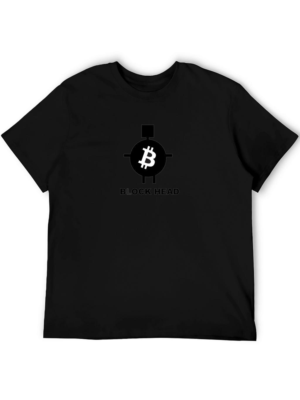 Block Head Bitcoin T-Shirt - Crypto Tee