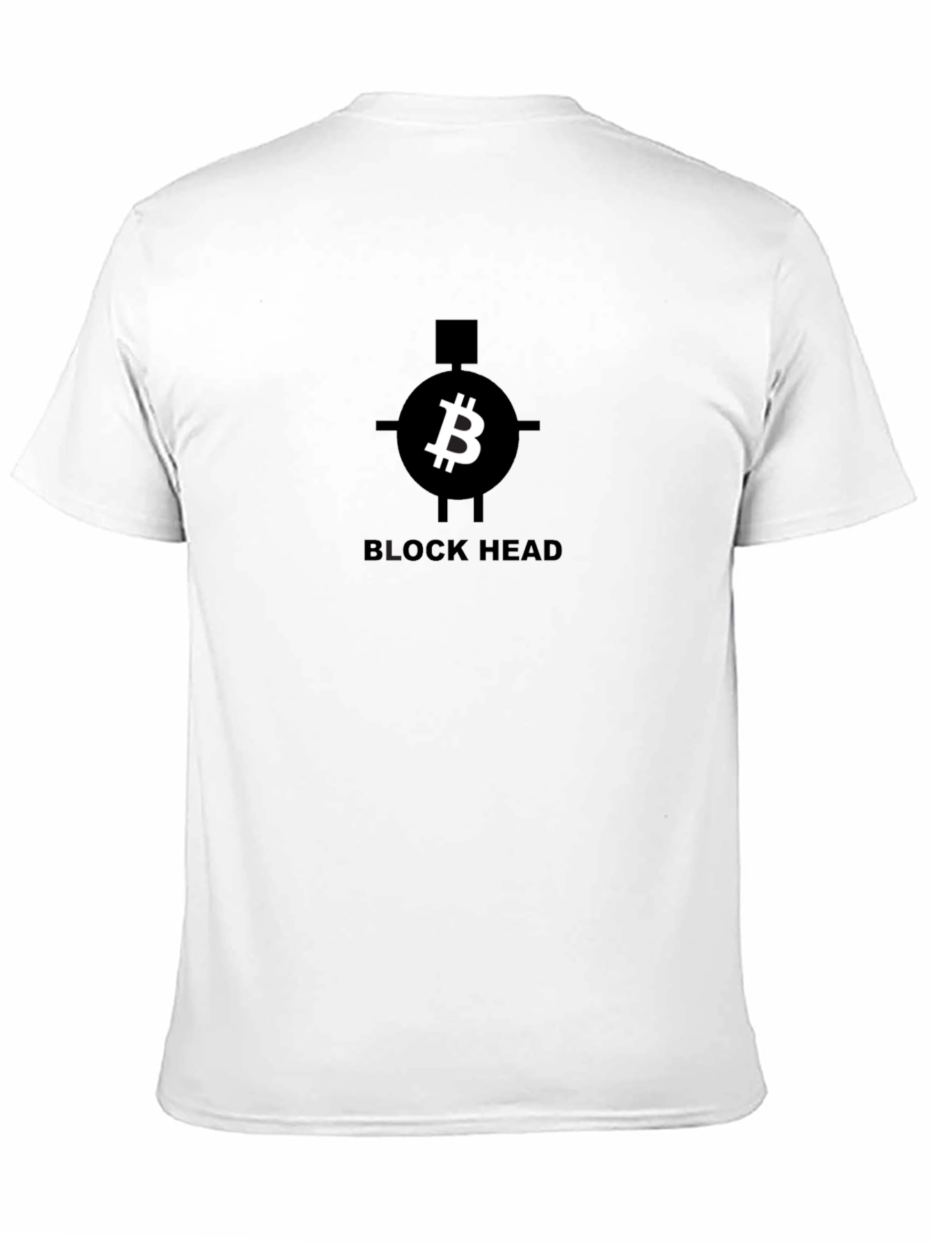 Block Head Bitcoin T-Shirt - Crypto Tee