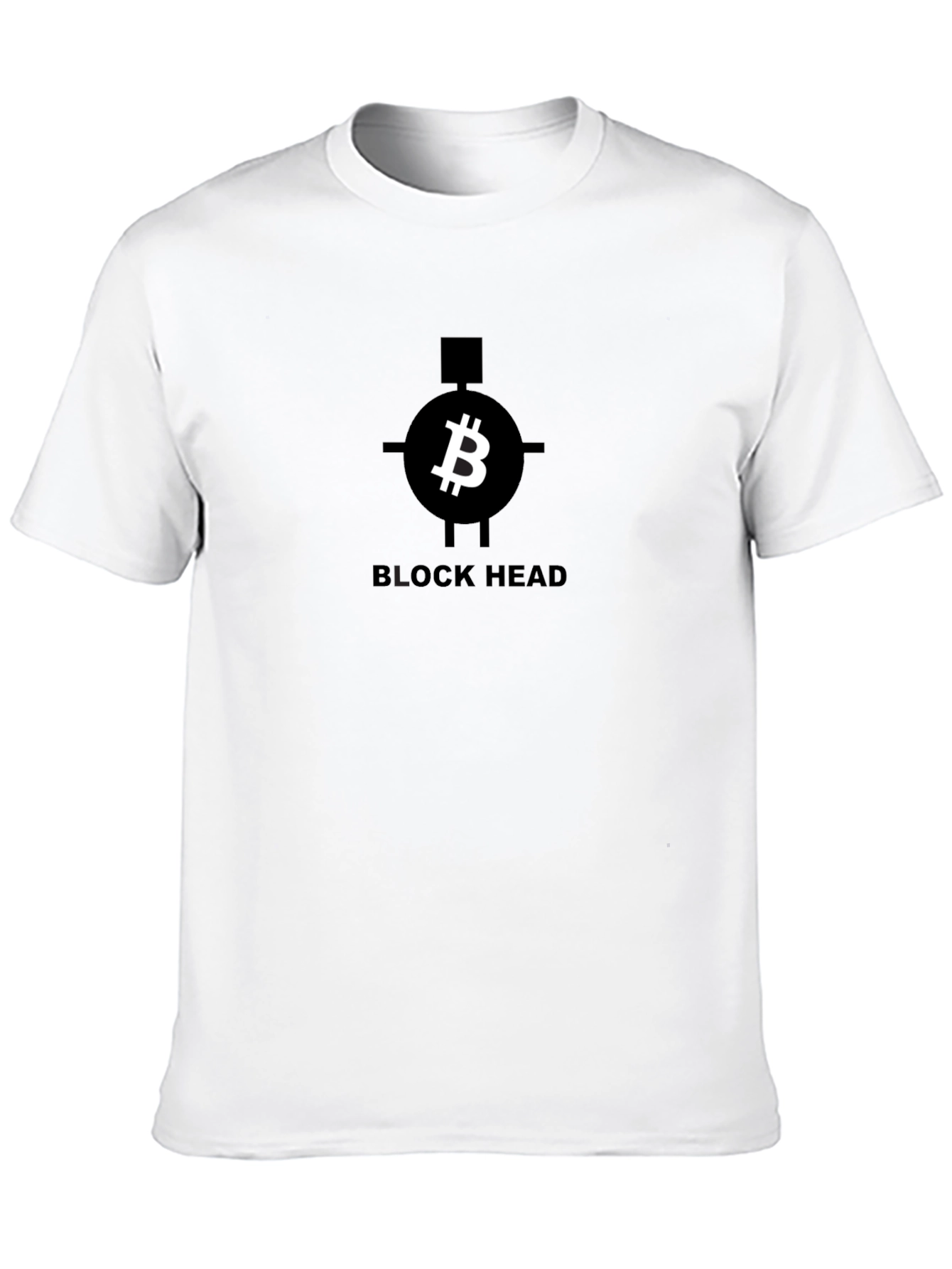 Block Head Bitcoin T-Shirt - Crypto Tee