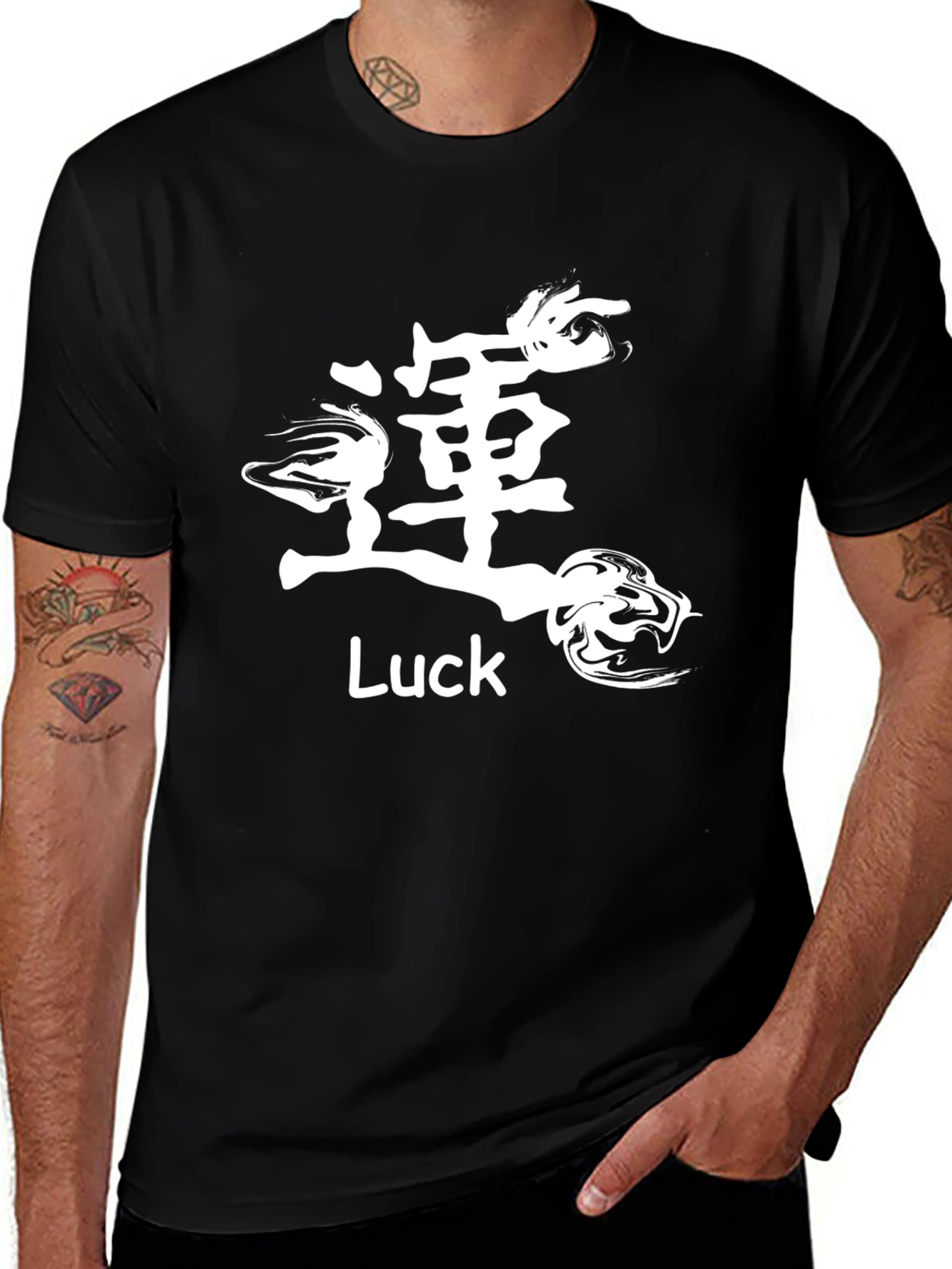 Luck Kanji Graphic T-Shirt