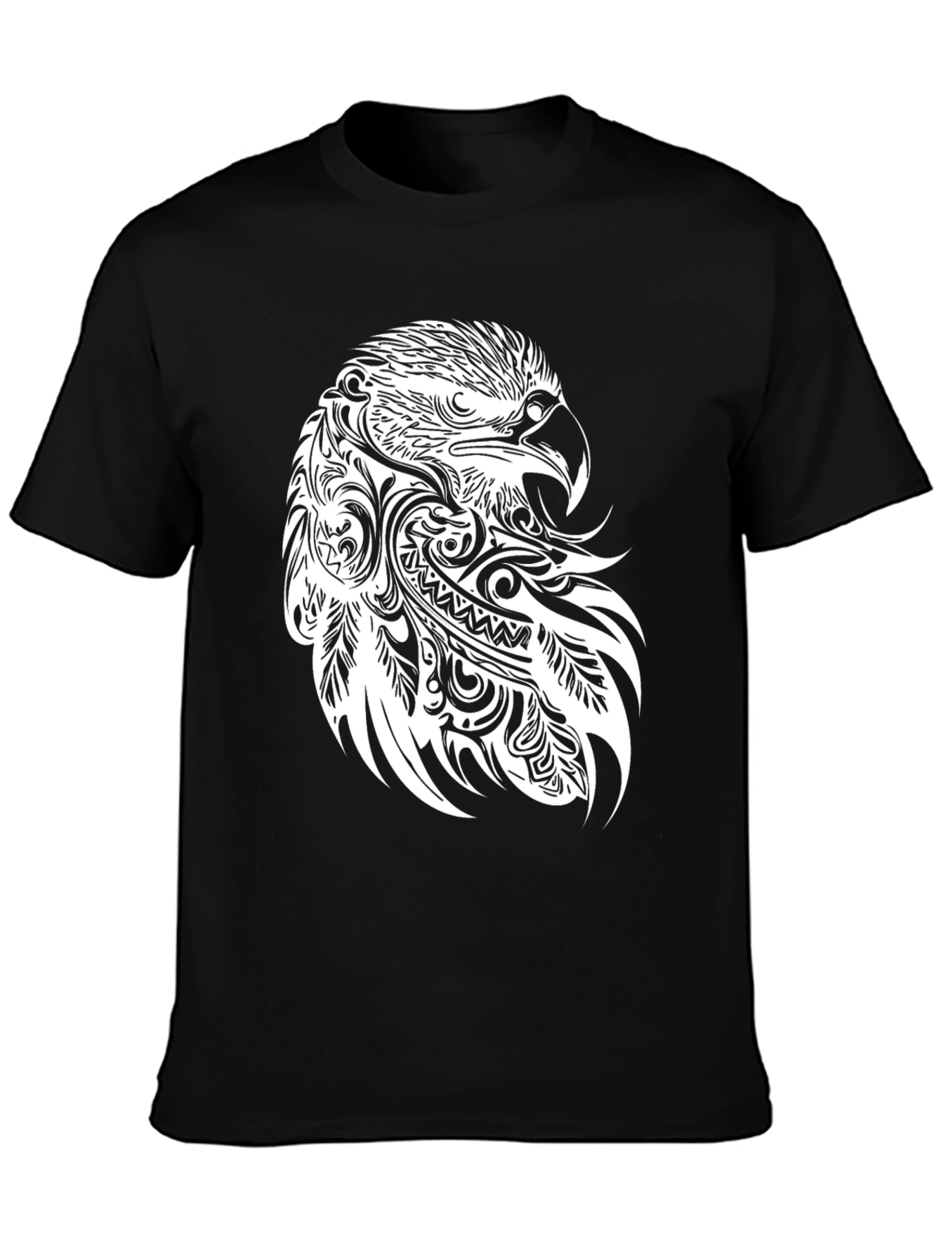 Eagle Tribal Art Black T-Shirt