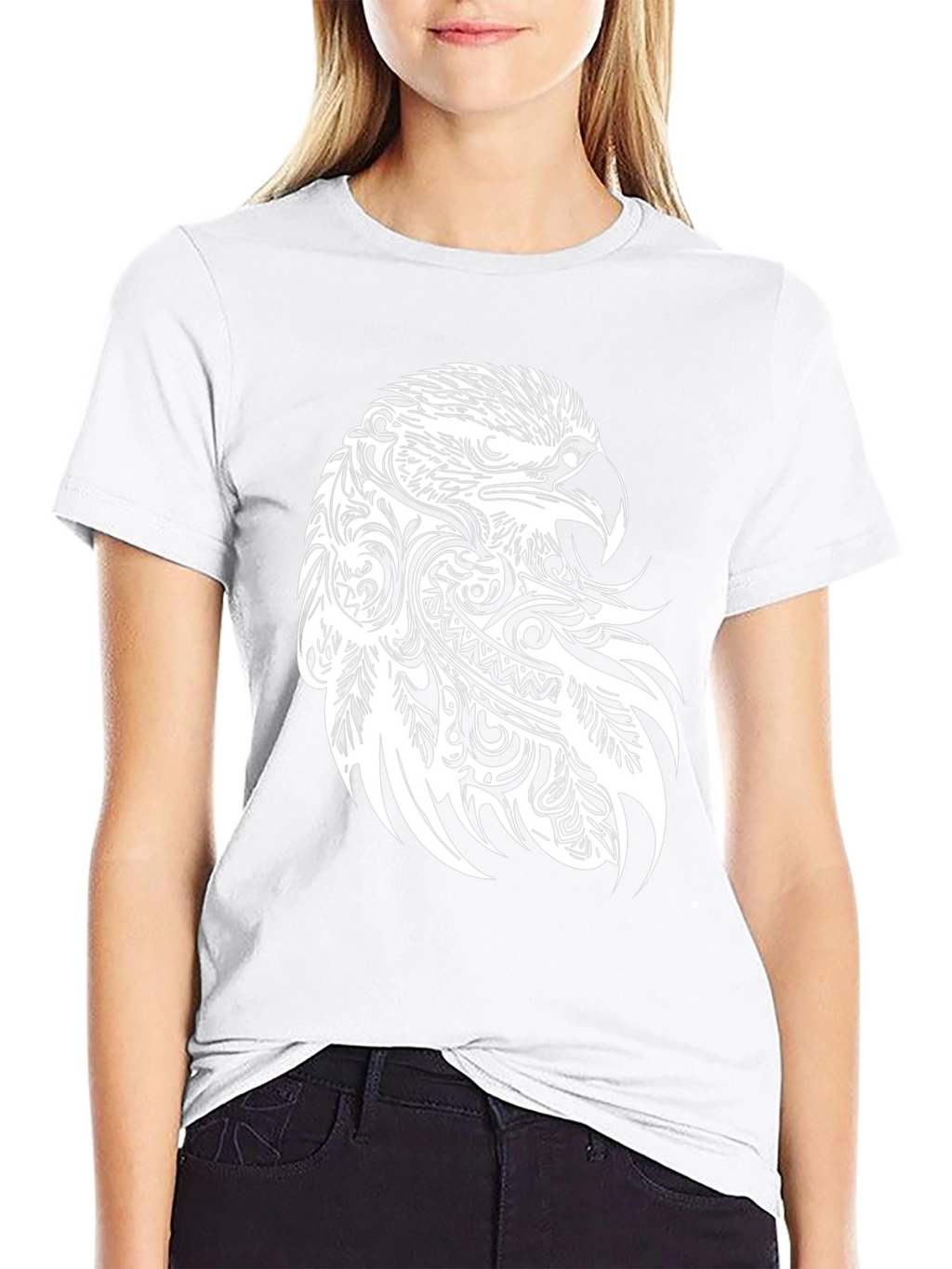 Eagle Tribal Art Black T-Shirt