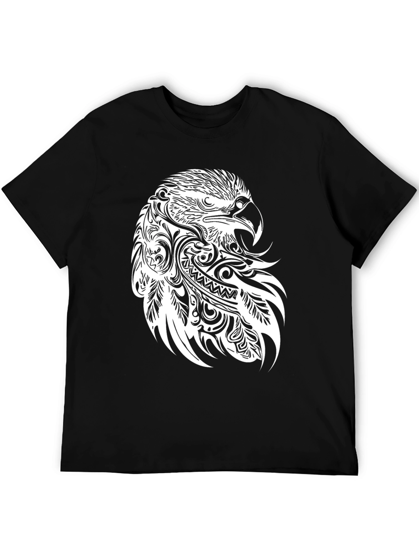 Eagle Tribal Art Black T-Shirt