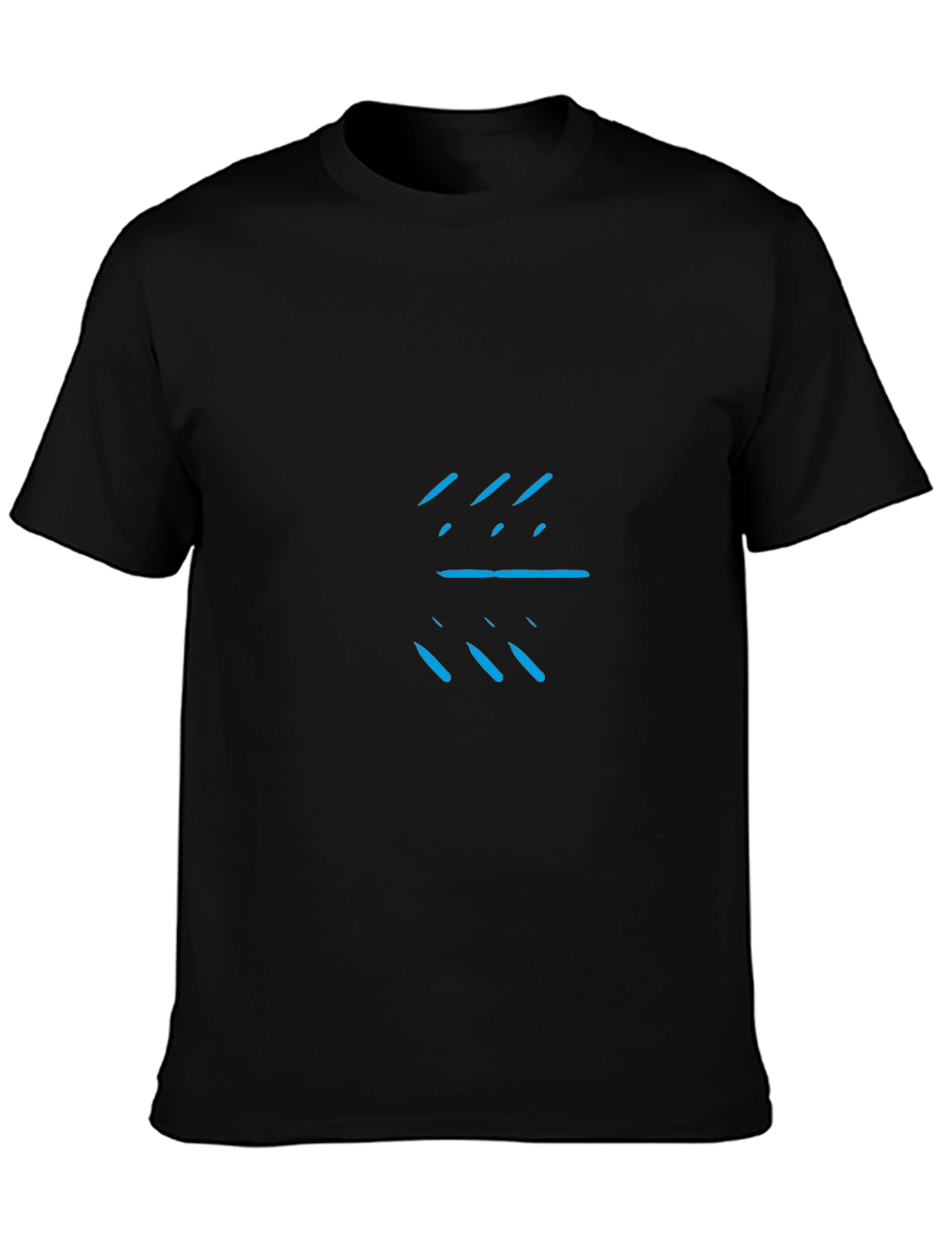 Modern Graphic Tee - Black with Blue Design