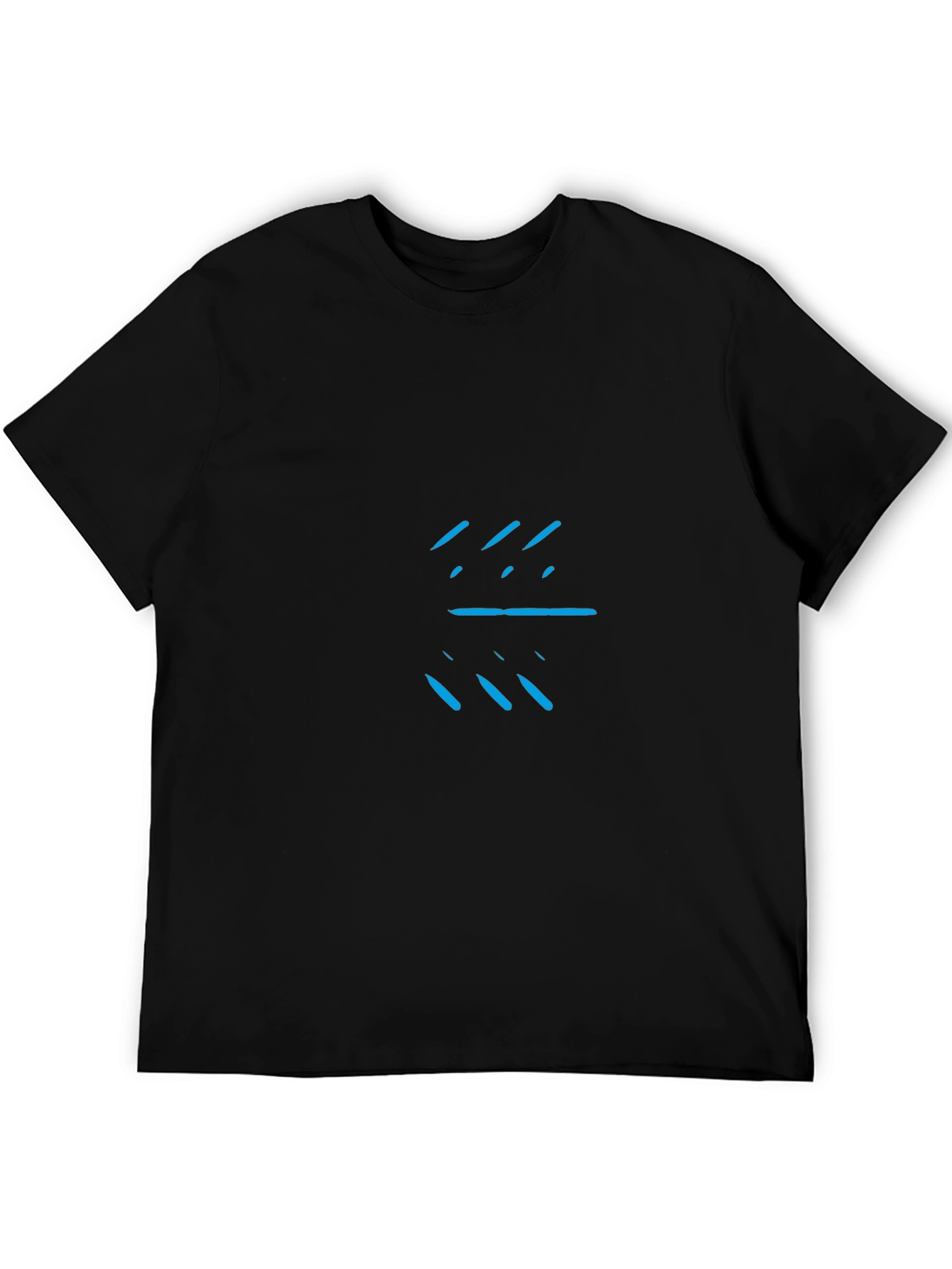 Modern Graphic Tee - Black with Blue Design