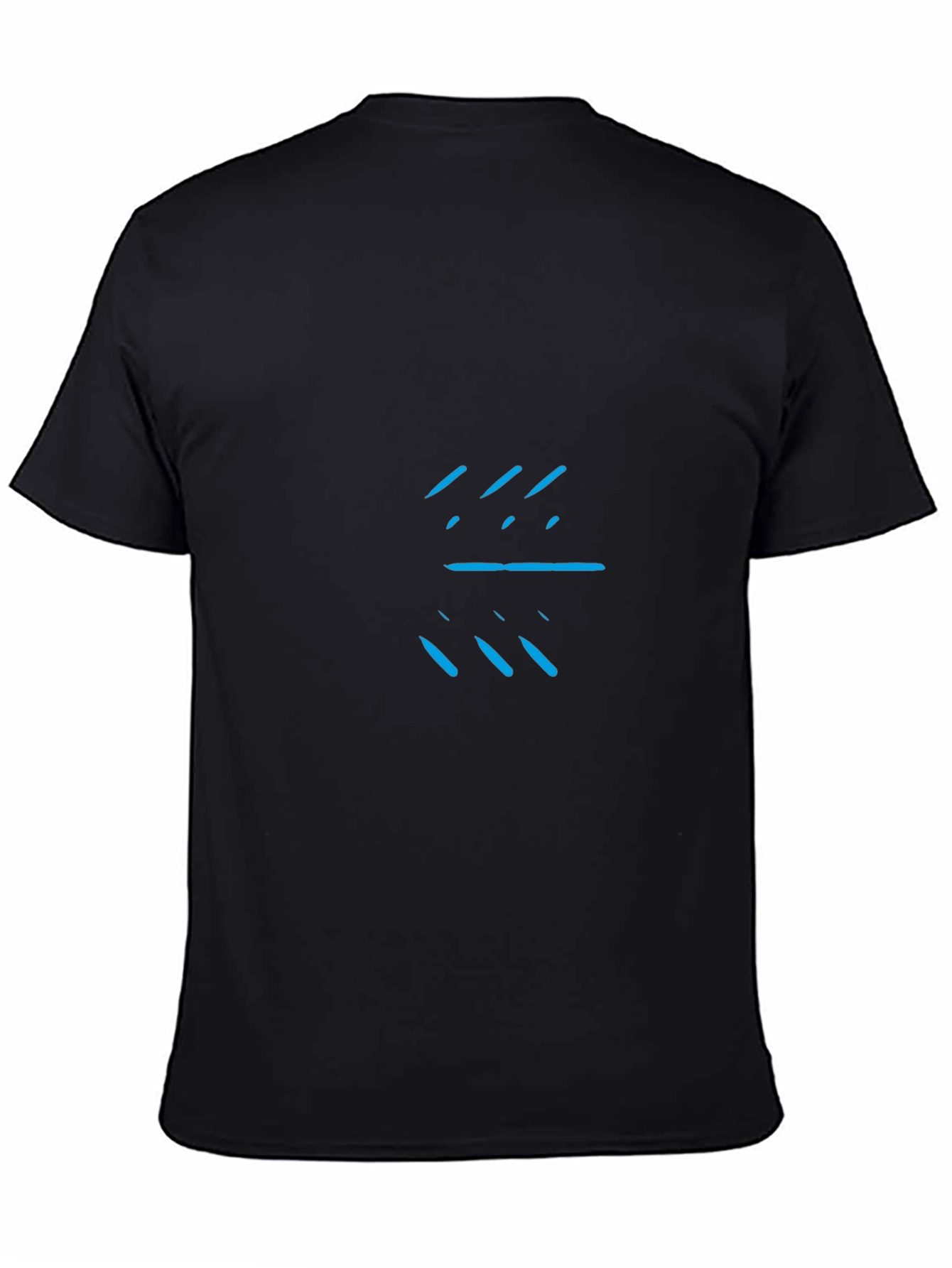 Modern Graphic Tee - Black with Blue Design