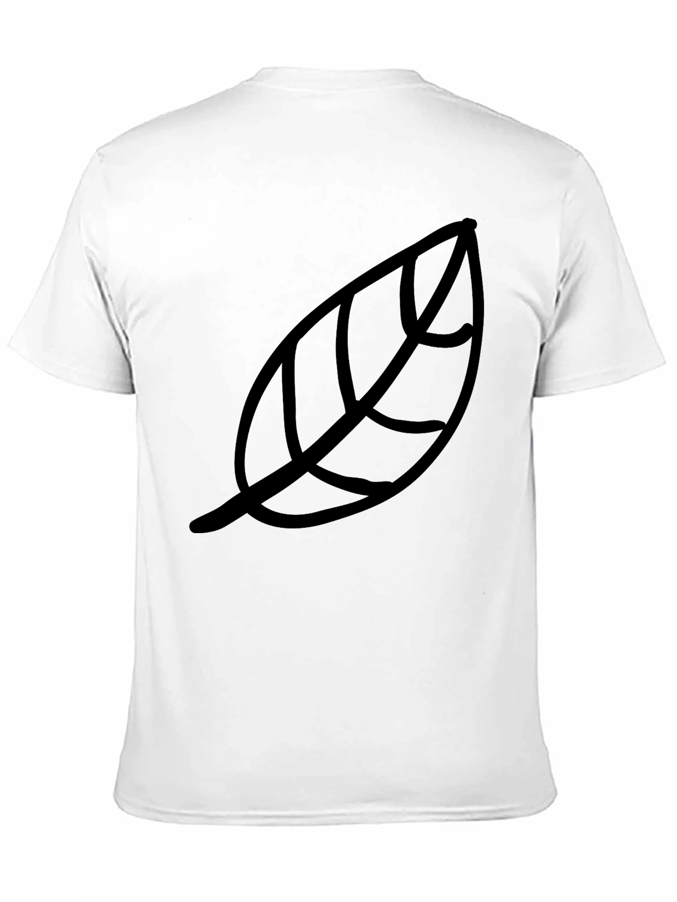 Leaf Print Black T-Shirt - Casual Style
