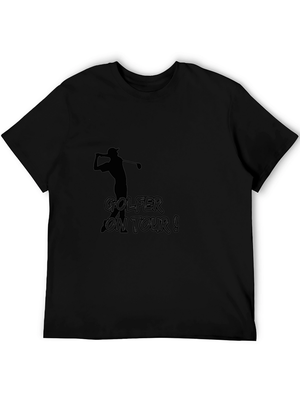 Golfer on Tour! Black Graphic Tee
