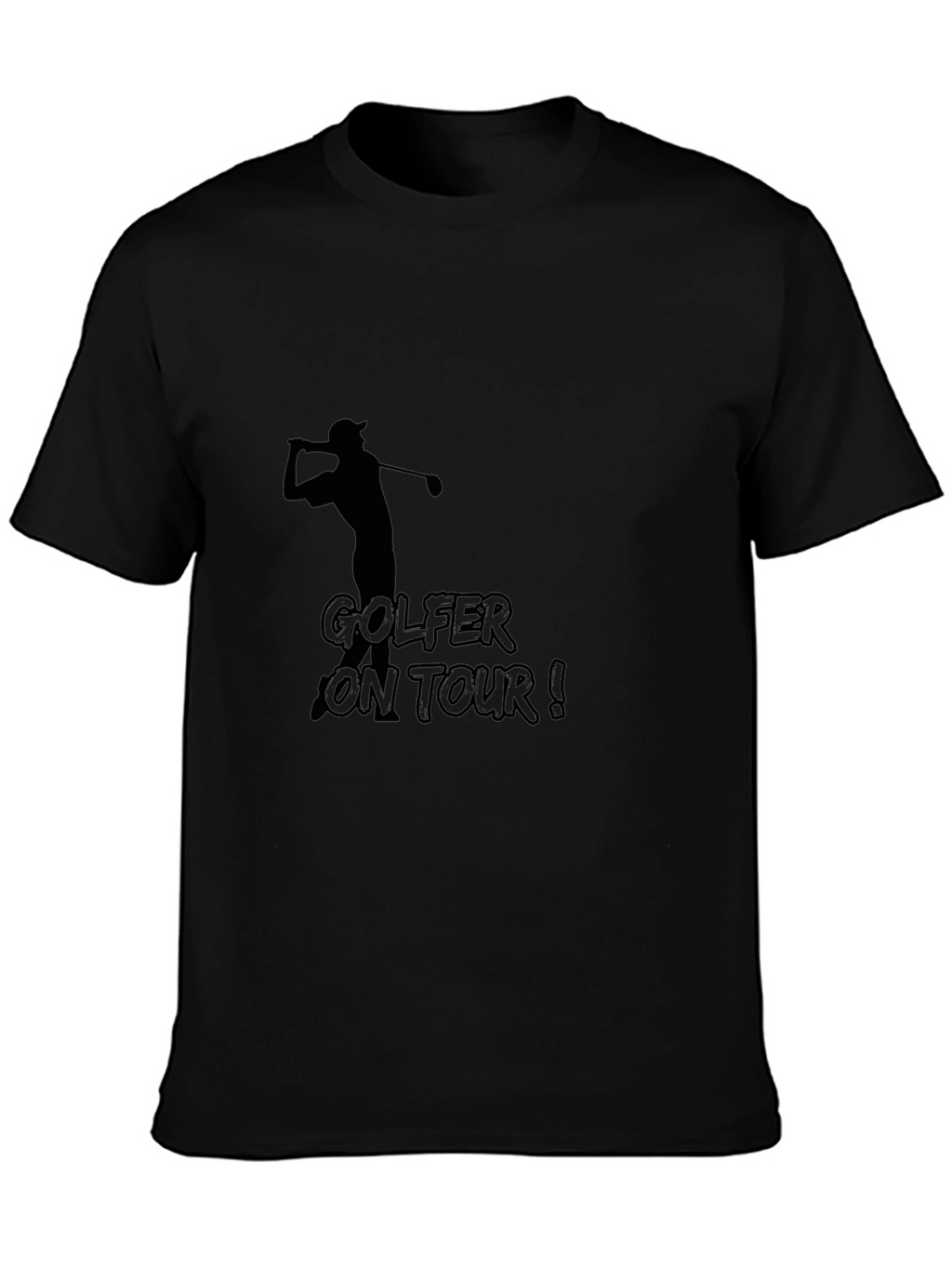 Golfer on Tour! Black Graphic Tee
