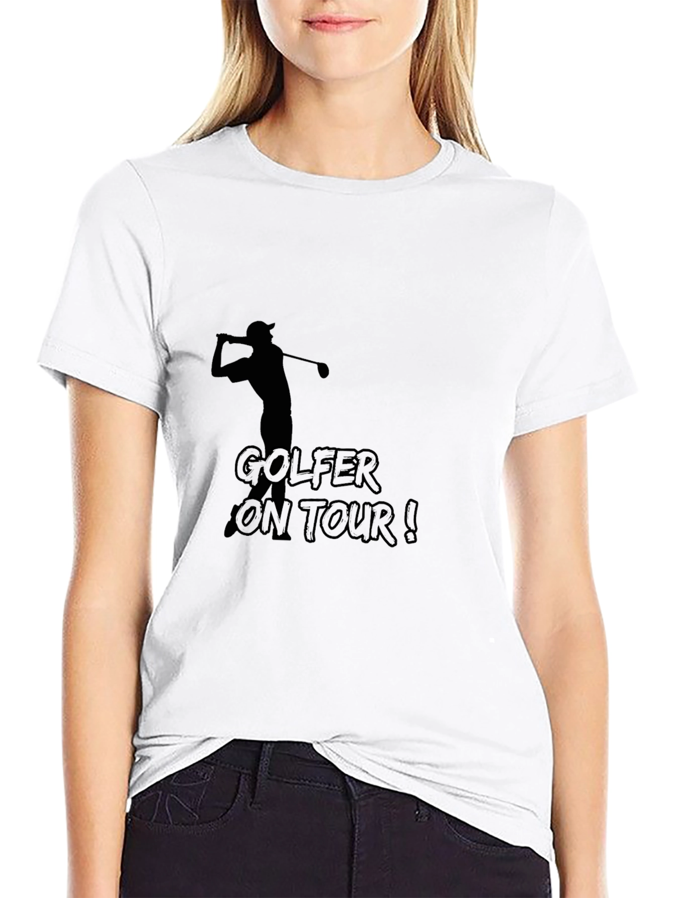 Golfer on Tour! Black Graphic Tee