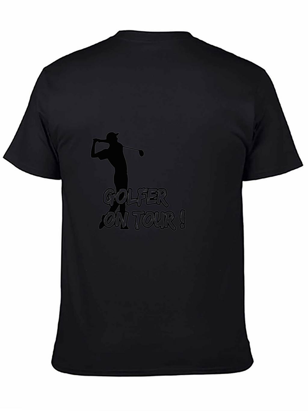 Golfer on Tour! Black Graphic Tee