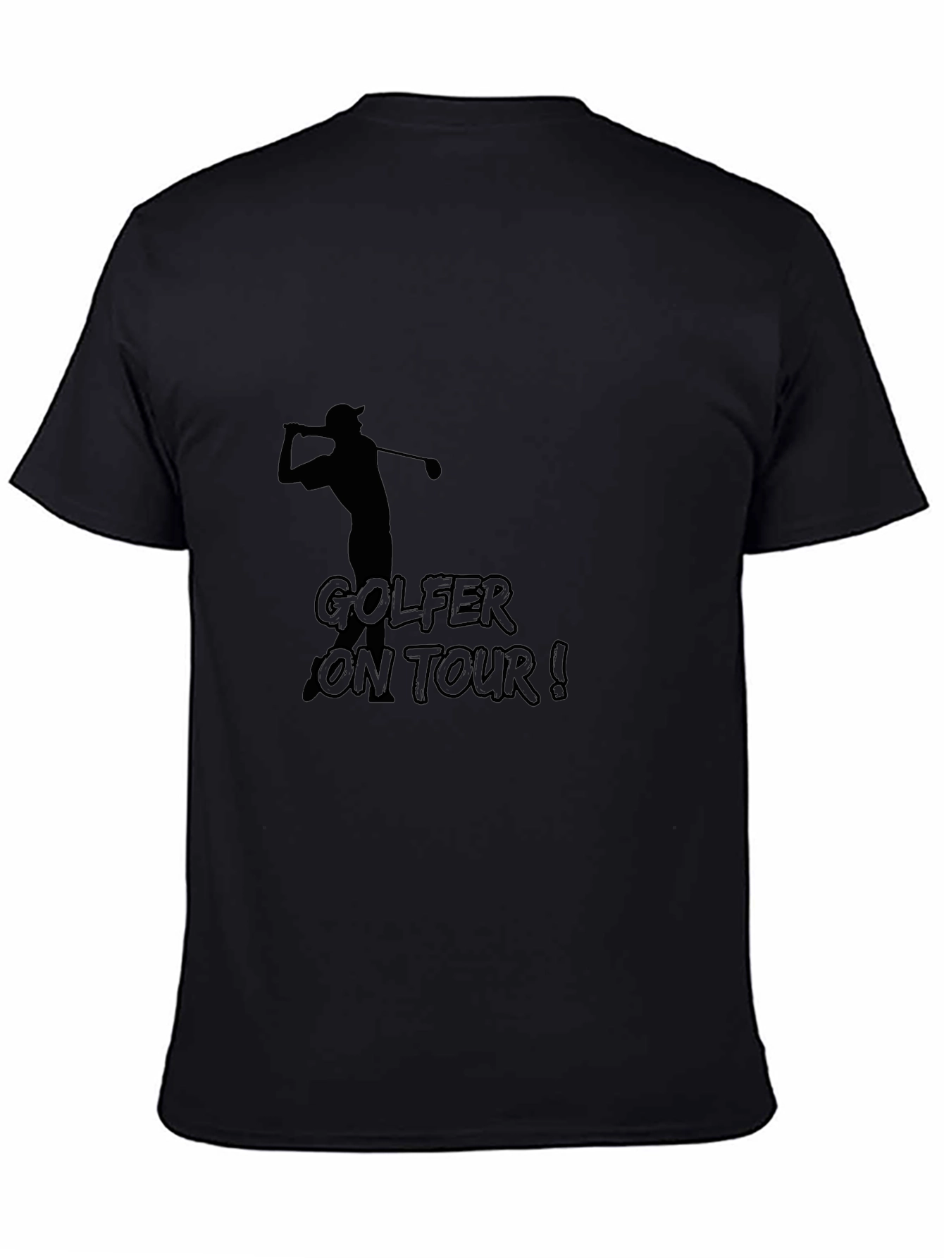 Golfer on Tour! Black Graphic Tee