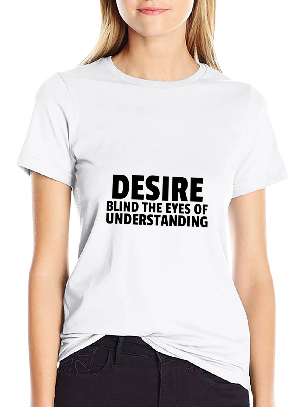 Desire Statement Graphic Tee - Black Cotton