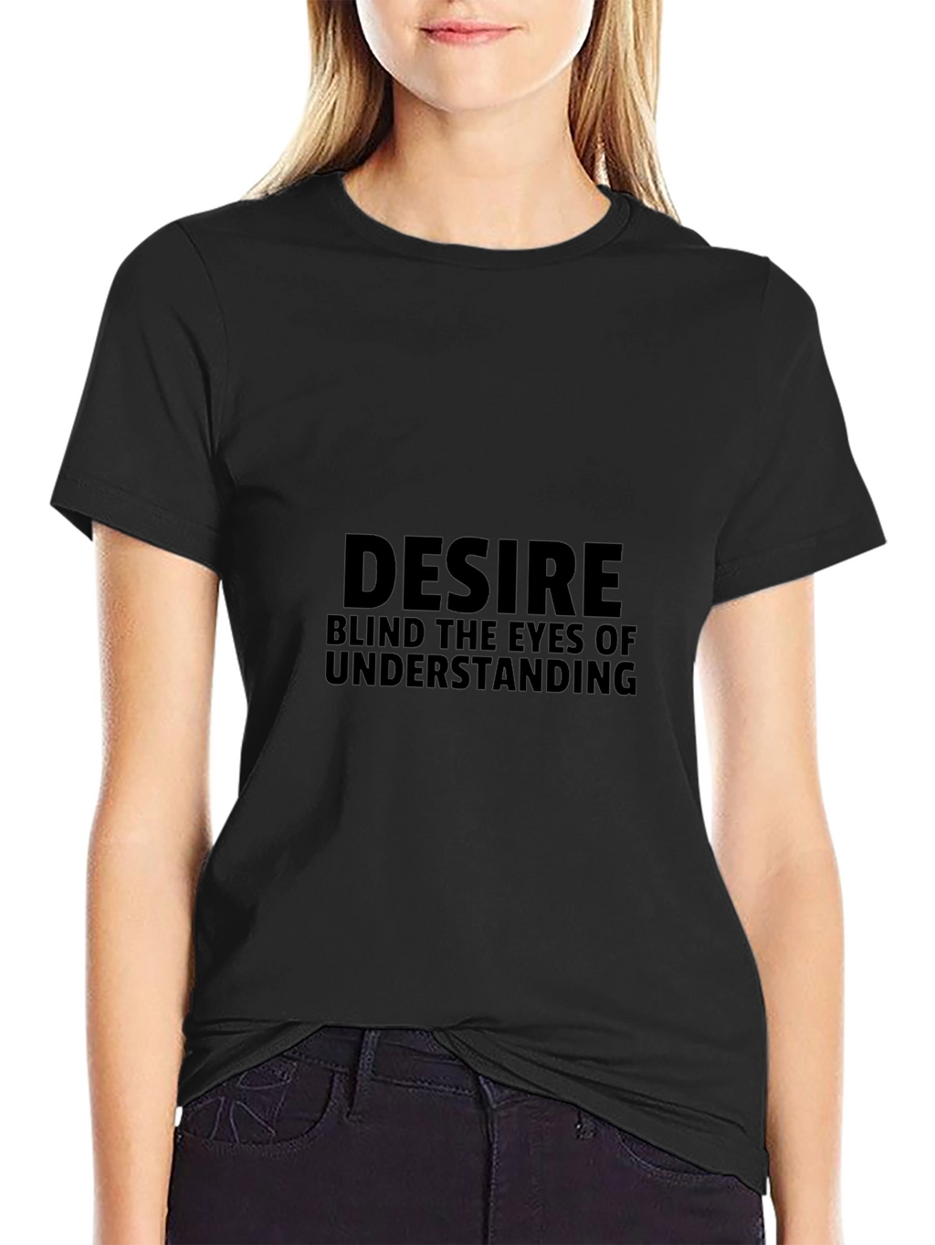 Desire Statement Graphic Tee - Black Cotton