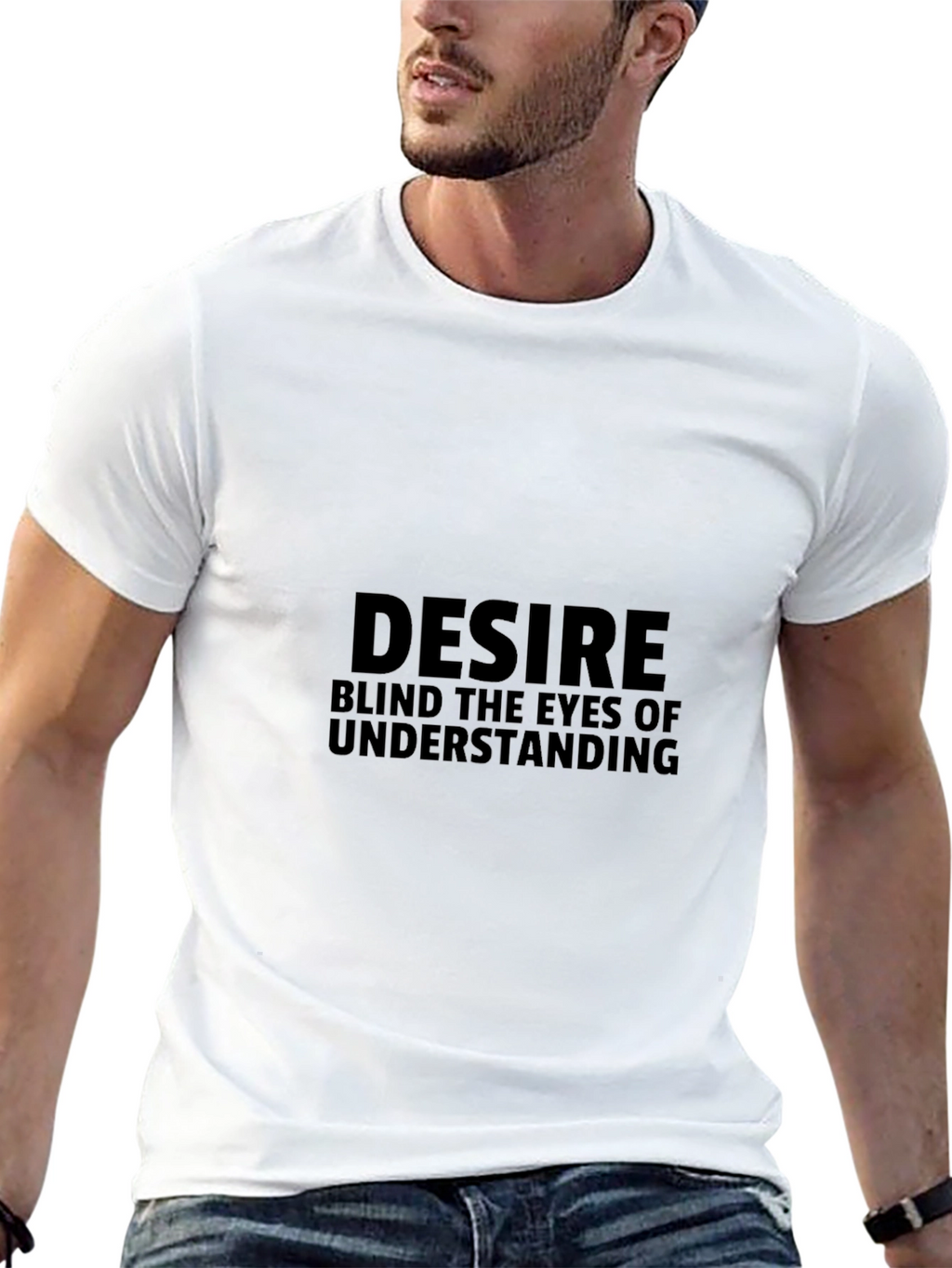 Desire Statement Graphic Tee - Black Cotton