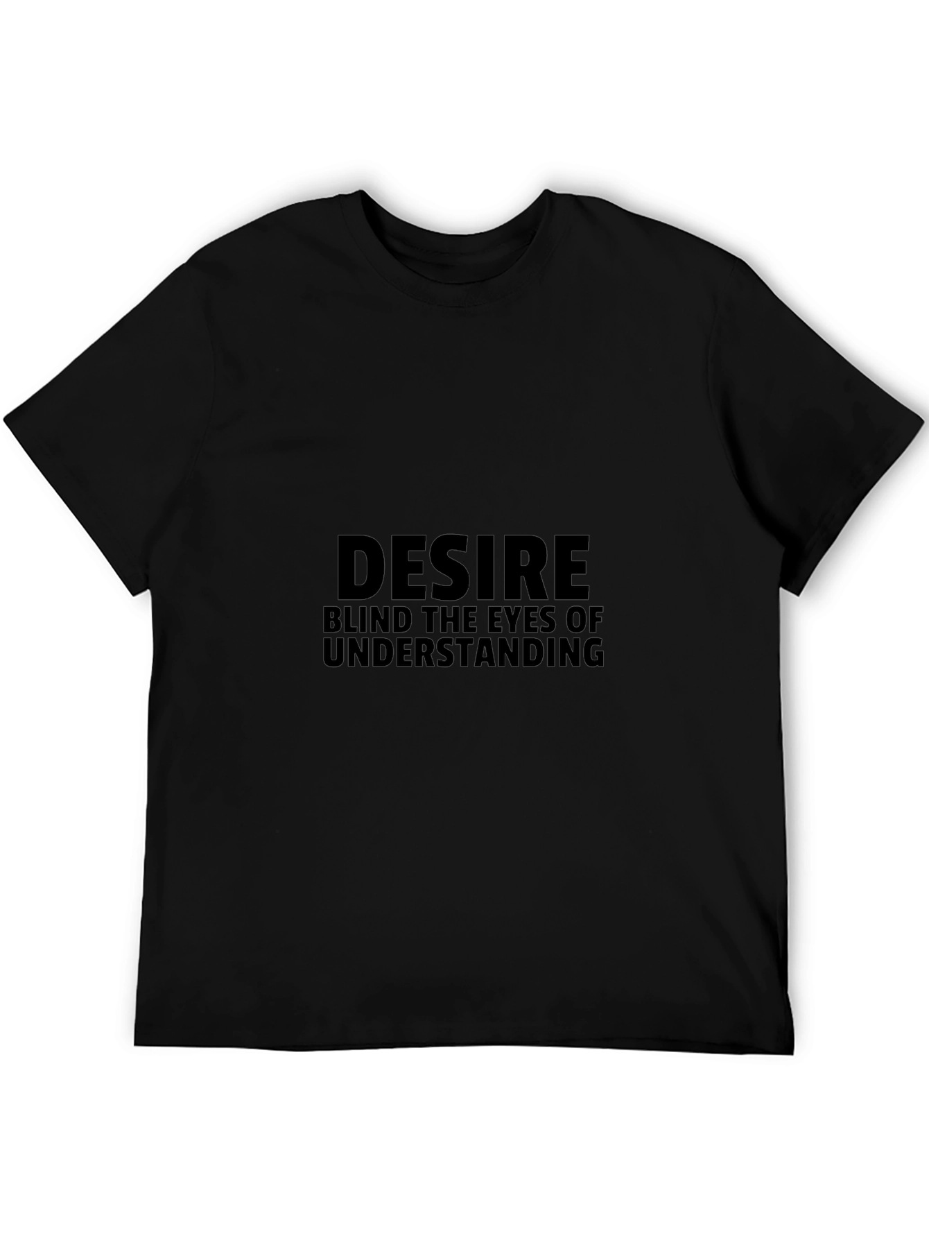 Desire Statement Graphic Tee - Black Cotton