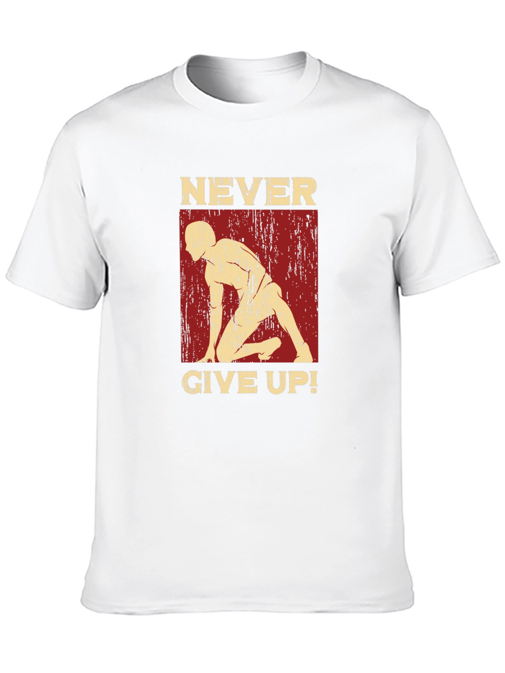 Never Give Up Motivational Graphic Tee