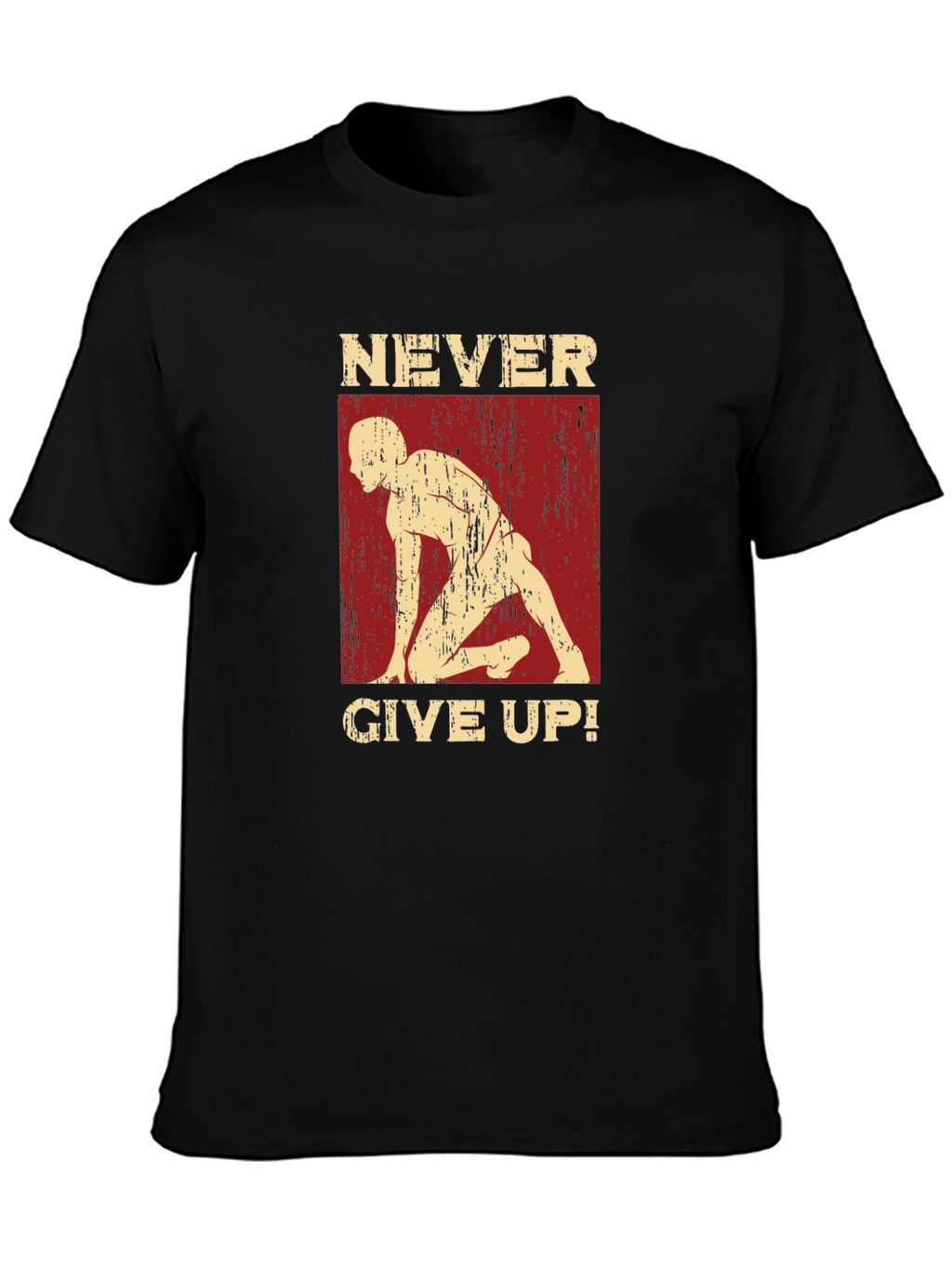 Never Give Up Motivational Graphic Tee