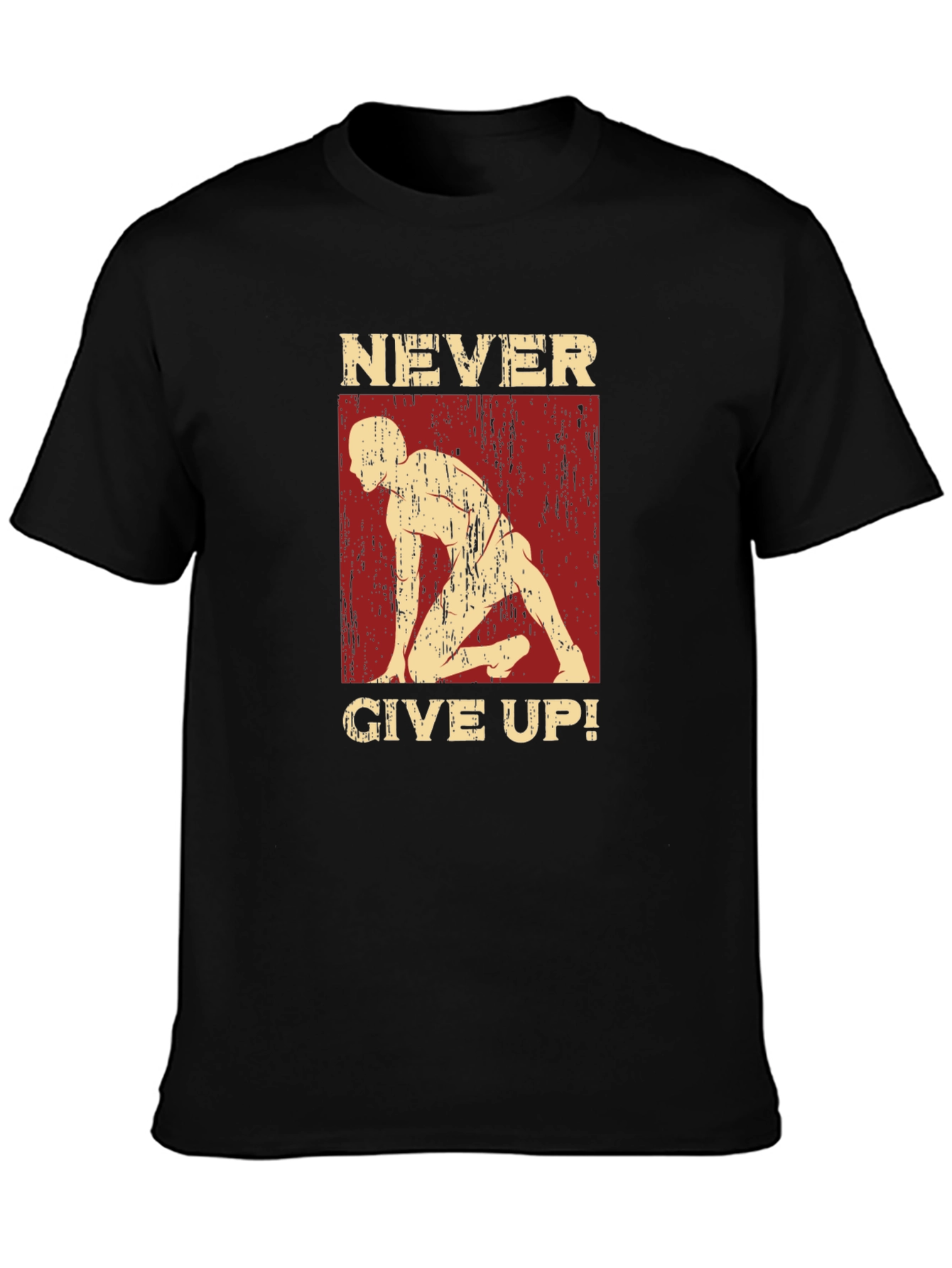 Never Give Up Motivational Graphic Tee